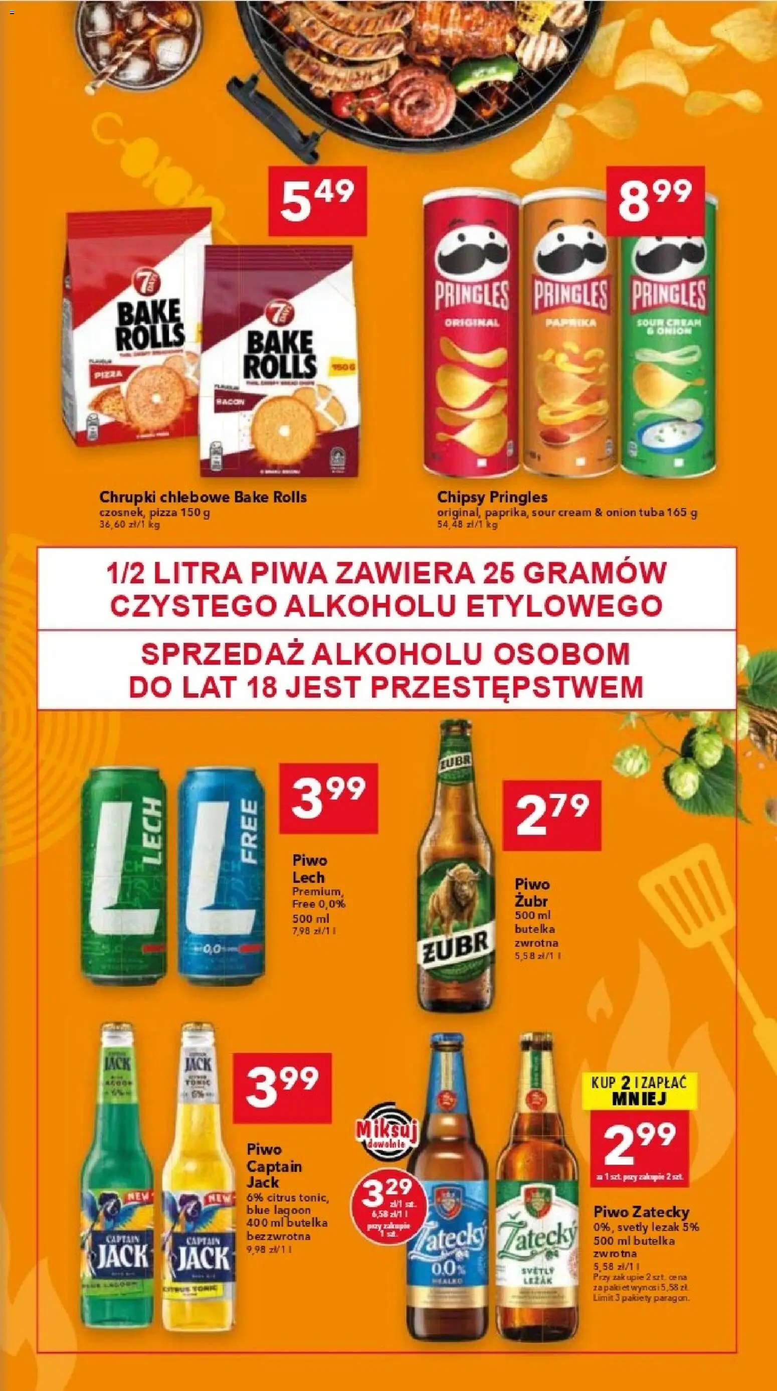 Lewiatan gazetka - Katowice od 23.04.2026 | Strona: 7 | Produkty: Chipsy, Chipsy pringles, Piwo, Pringles
