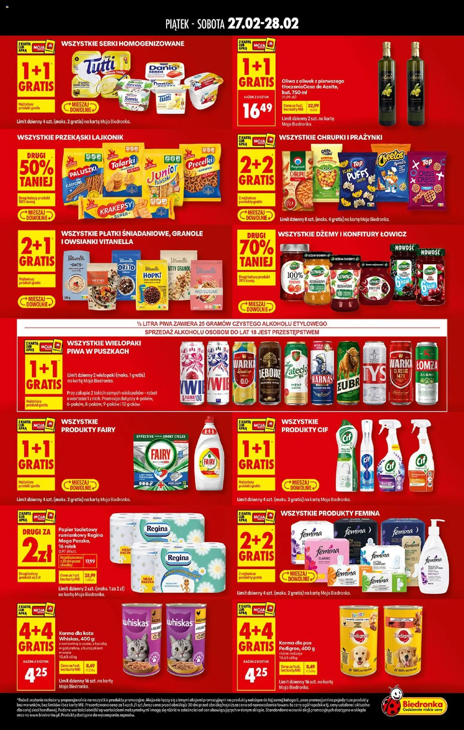 Biedronka Polsko leták - Tani weekend od 27.02.2026 | Strana: 2 | Produkty: Džem, Zubr, Cif, Karty