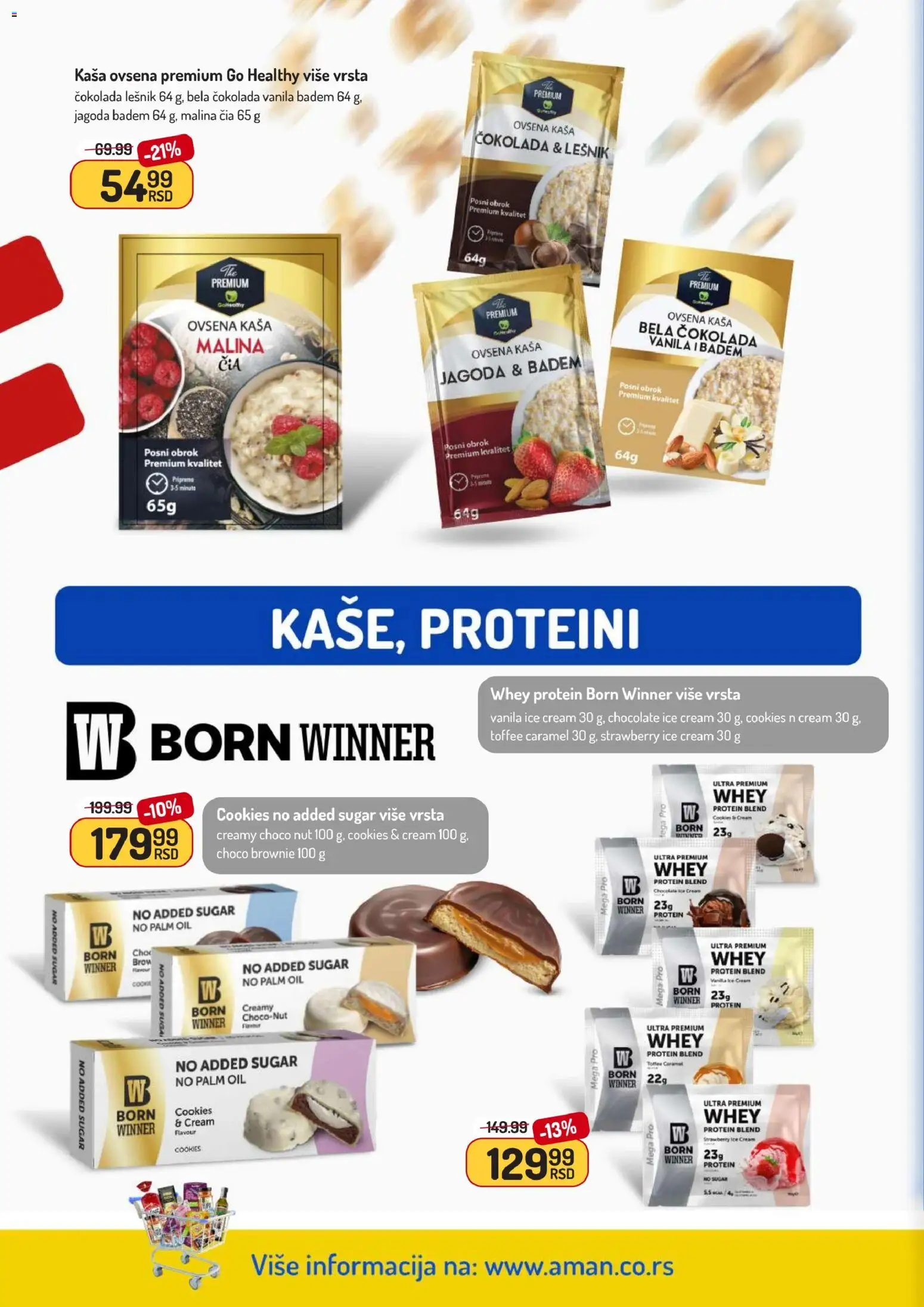 Aman katalog - važi od 02.03.2026 | Strana: 22 | Proizvode: Whey protein, Protein, Ovsena kaša, Malina