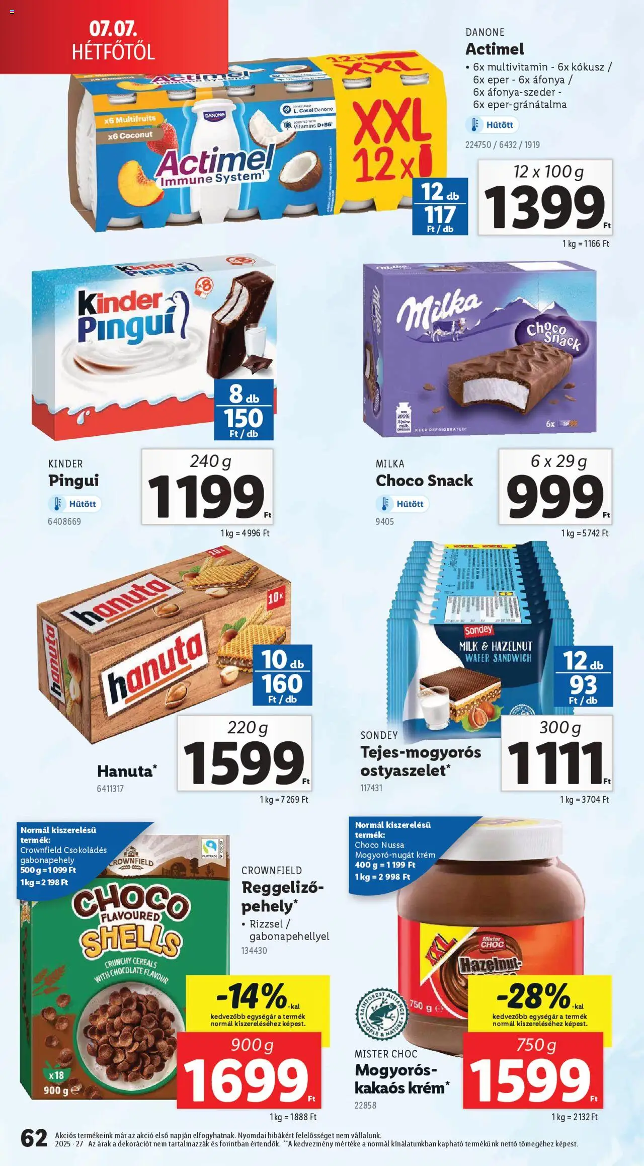 Lidl akciós ujság - amely érvényes a következő dátumtól: 03.07.2025 | Oldal: 62 | Termékek: Áfonya, Kokusz, Eper, Multivitamin