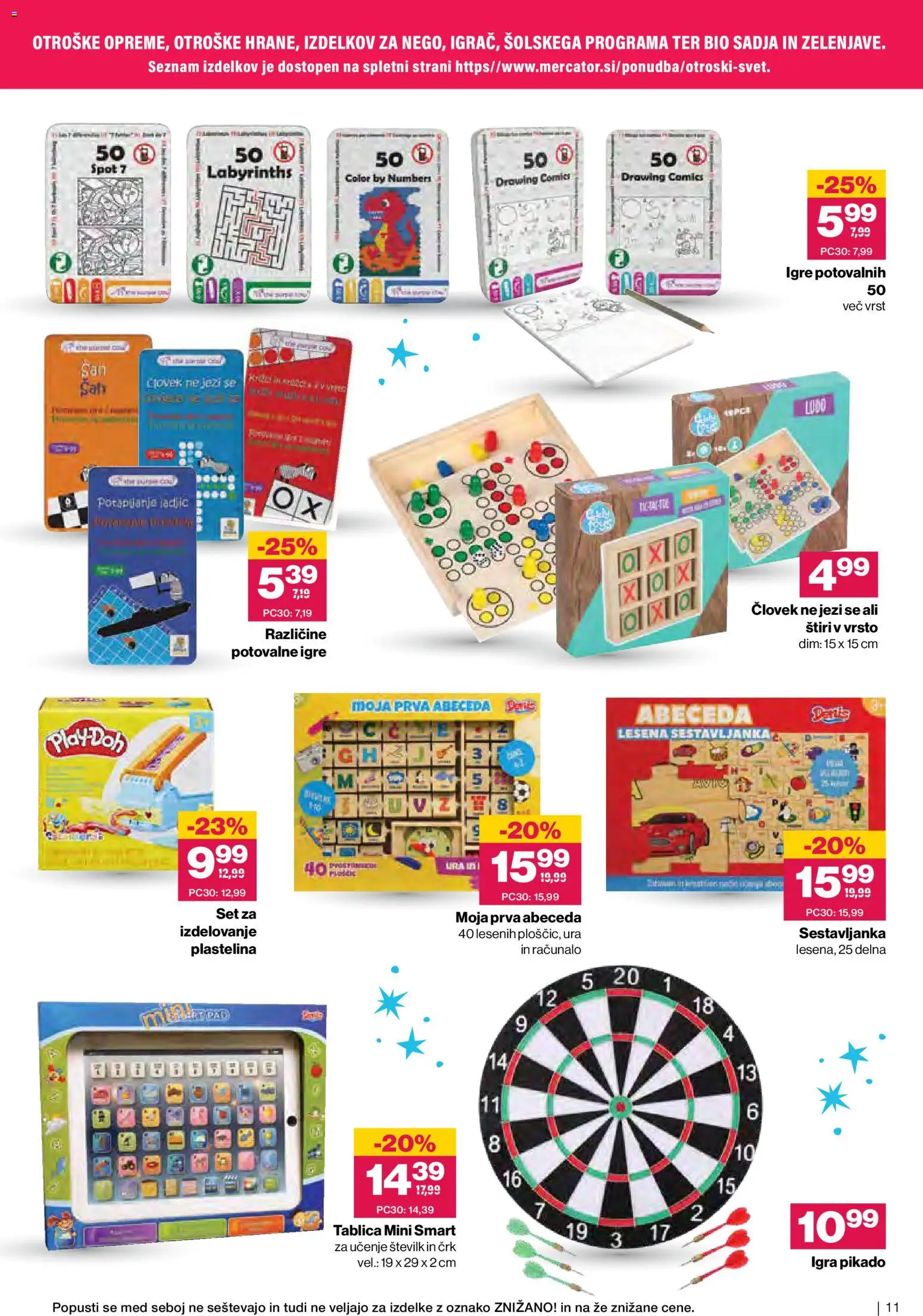 Novi Mercator katalog ponudbe – veljaven od 19.11.2025 | Stran: 11 | Izdelki: Ura, Tablica, Igra