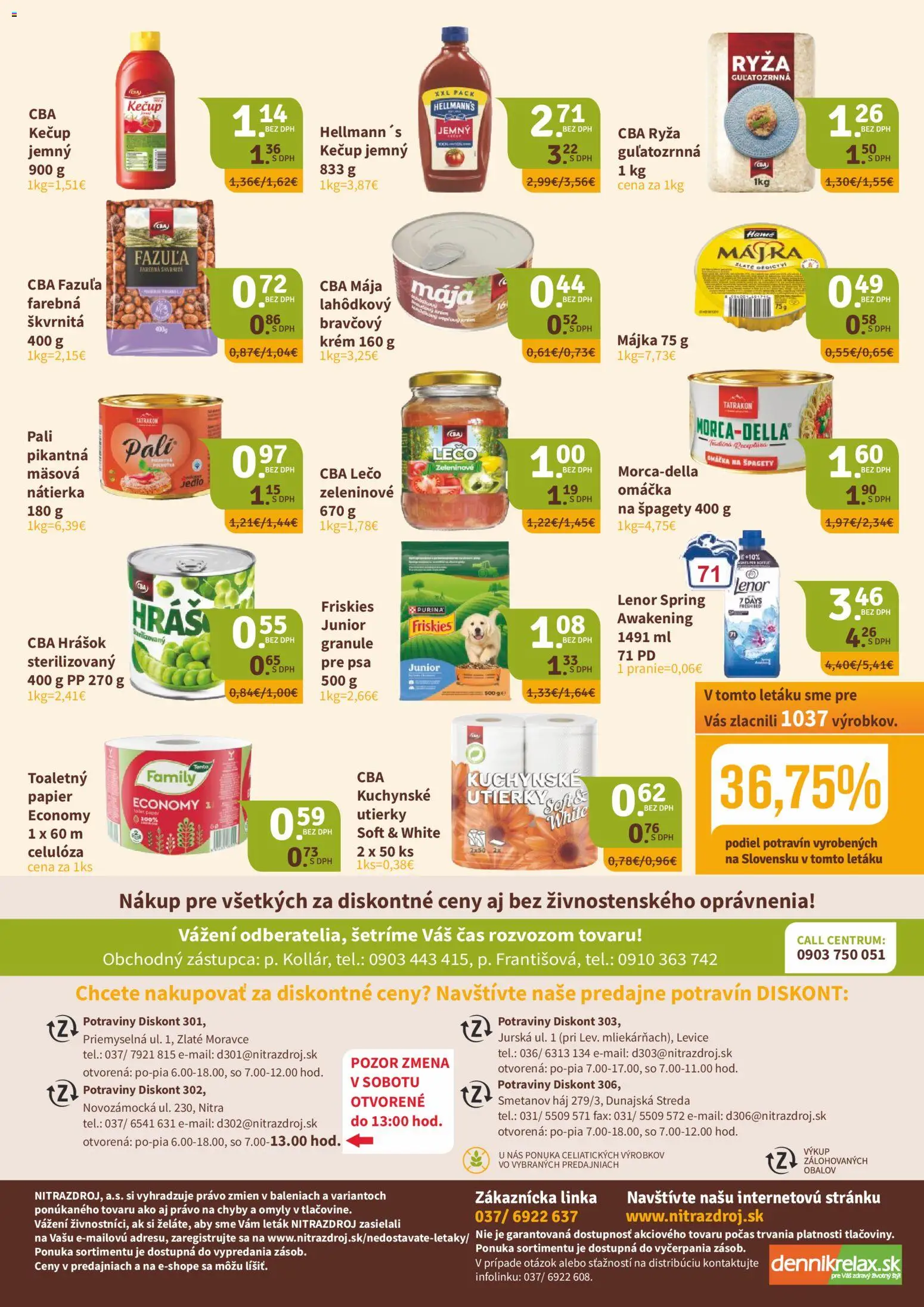 Nové Nitrazdroj akcie – leták je platný od 01.04.2026 | Strana: 8 | Produkty: Friskies, Fazuľa, Krém, Omáčka