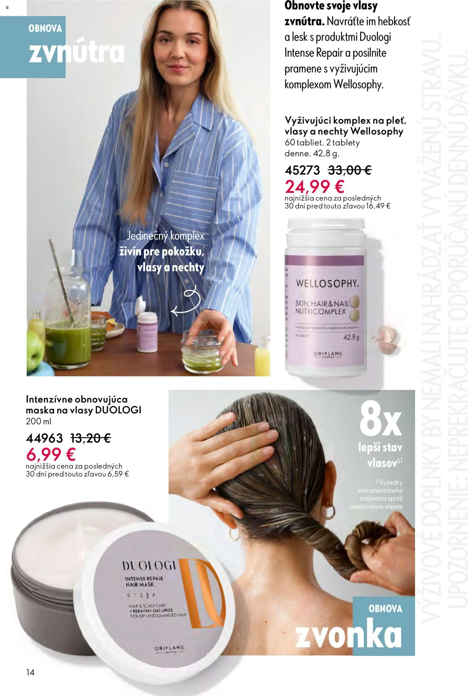 Nové Oriflame akcie – leták je platný od 24.12.2025 | Strana: 14 | Produkty: Maska na vlasy, Maska
