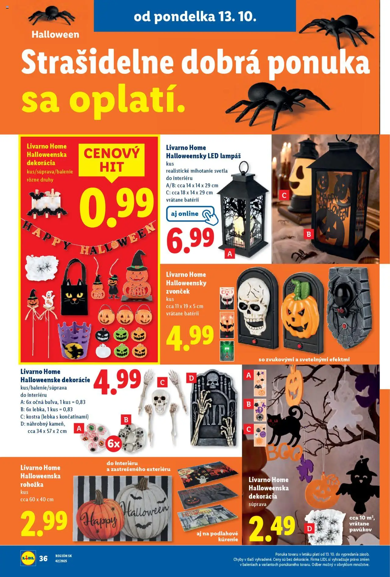 Nové Lidl akcie – leták je platný od 16.10.2025 | Strana: 90 | Produkty: Rohožka, Zvonček