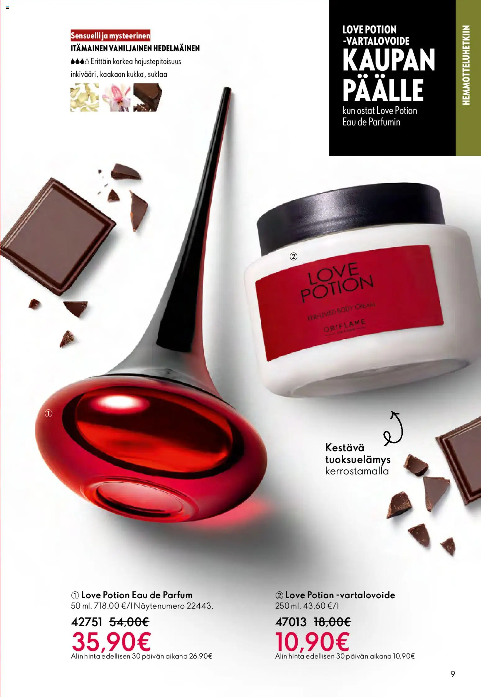 Oriflame - Esite 05 – voimassa 01.04.2026 alkaen | Sivu: 9 | Tuotteet: Vartalovoide, Suklaa