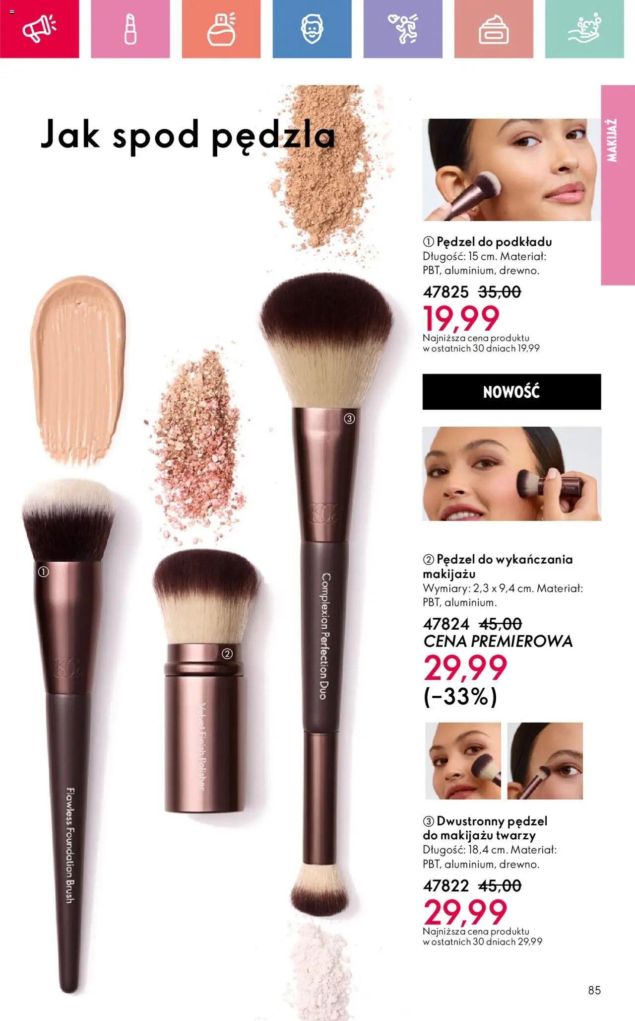 Oriflame Katalog 11 2025 od 27.07.2025 | Strona: 85 | Produkty: Pędzel, Makijaż, Finish