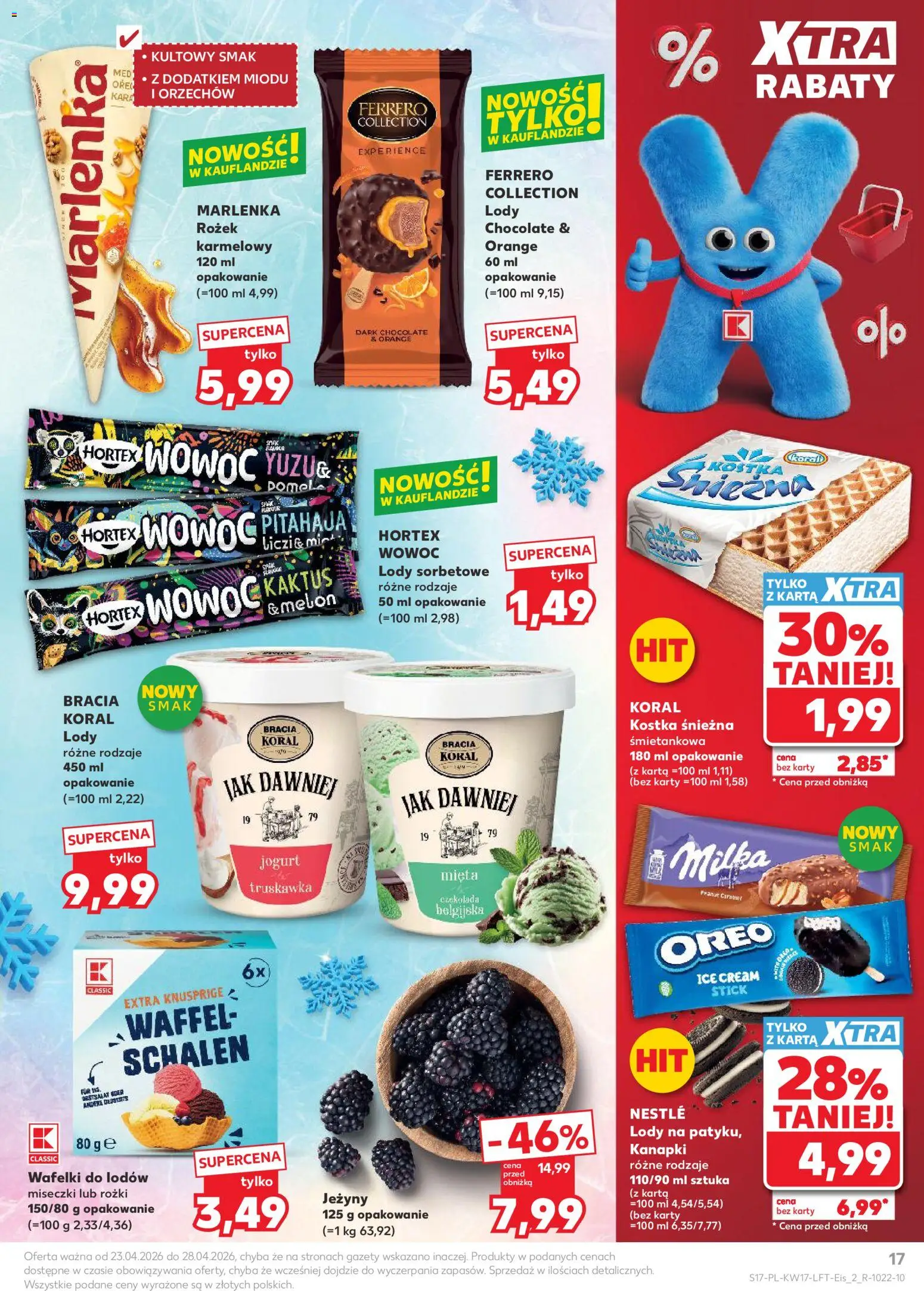 Kaufland gazetka od 23.04.2026 | Strona: 17 | Produkty: Milka, Wafelki, Jogurt, Czekolada