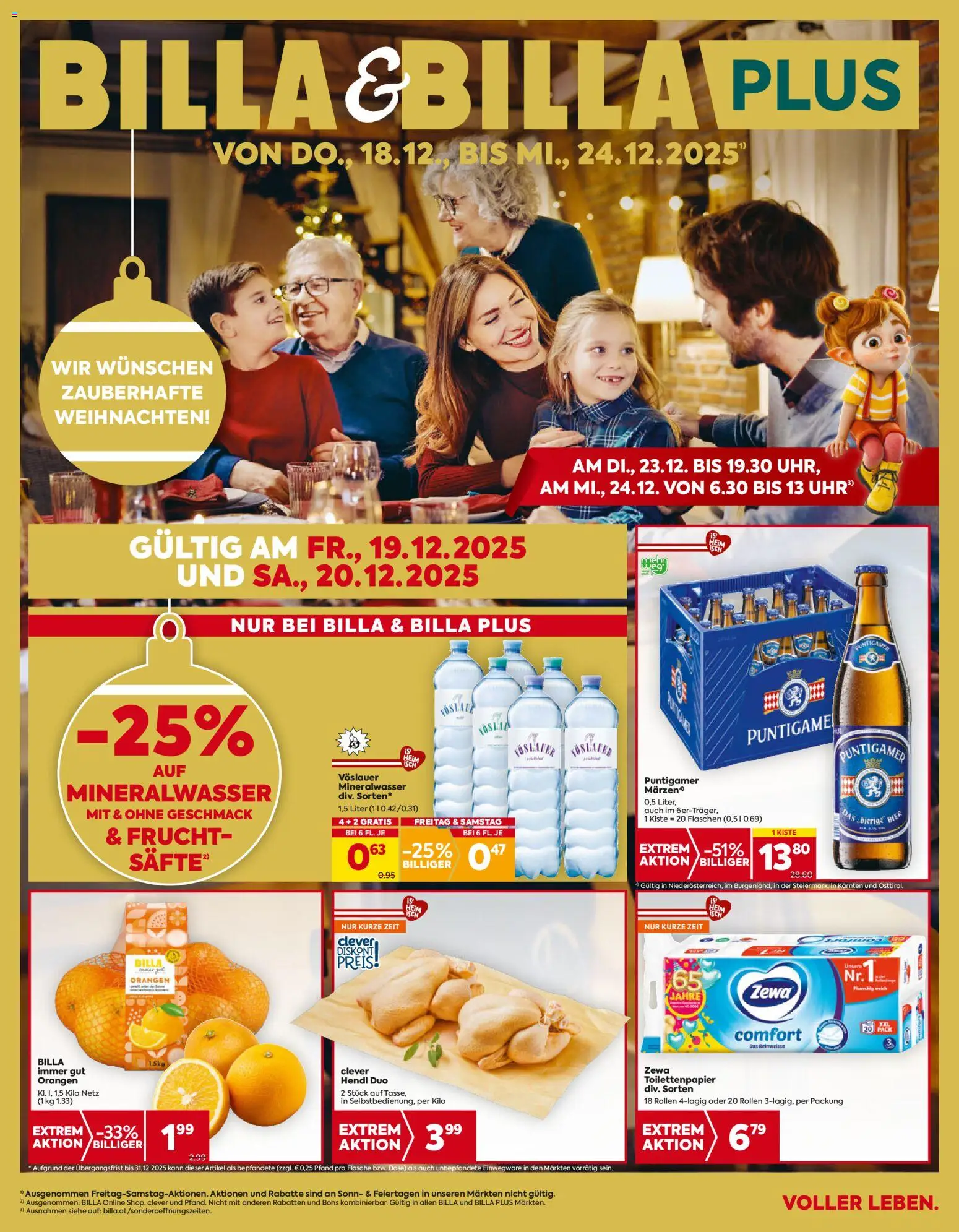 Billa Flugblatt - Kärnten gültig ab 18.12.2025 | Seite: 1 | Produkte: Bier, Orangen