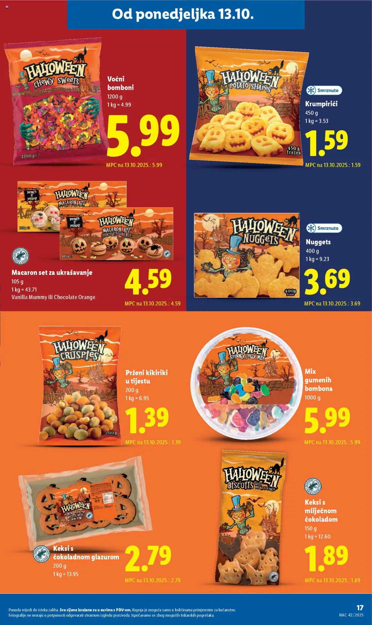 Lidl katalog | vrijedi od 13.10.2025 | Stranica: 17 | Proizvodi: Keksi, Bomboni, Kikiriki