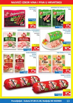 Vrutak - Katalog - Pregled kataloga iz trgovine Vrutak, vrijedi od 09.02.2026 | Stranica: 13 | Proizvodi: Šunka, Hrenovke, Pik Vrbovec, Kulen
