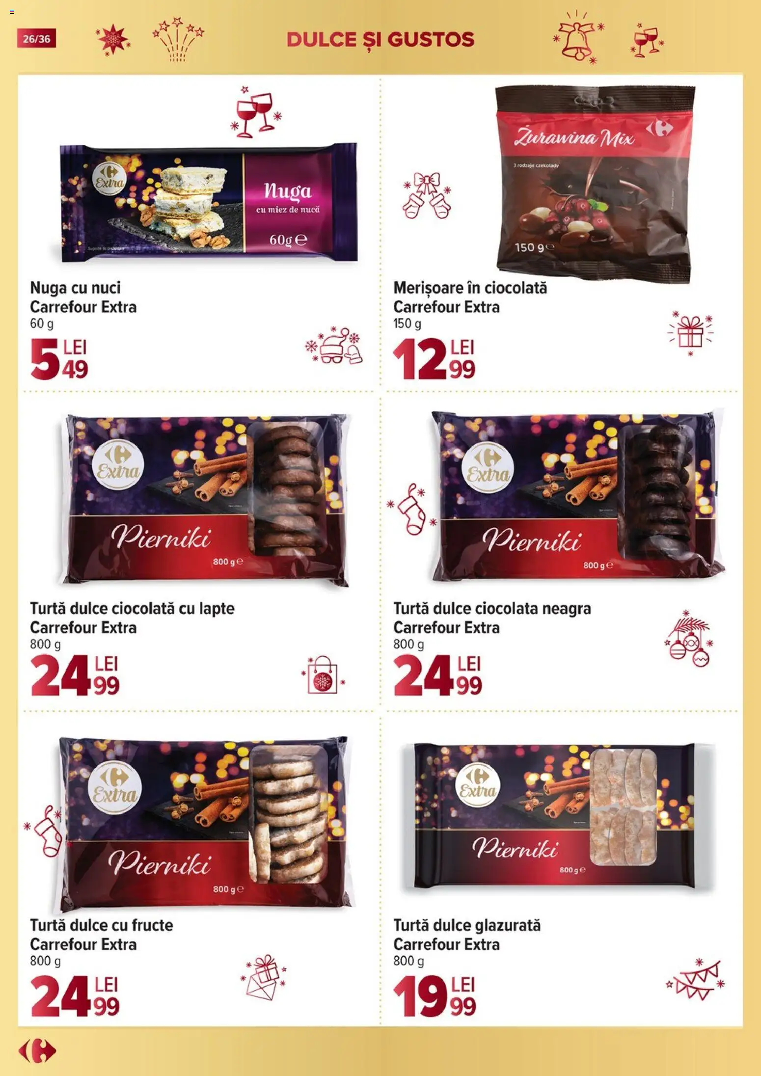 Noul catalog Carrefour – valabil de la 19.11.2025 | Pagină: 26 | Produse: Lapte, Turtă dulce, Fructe, Çocuk sutyeni