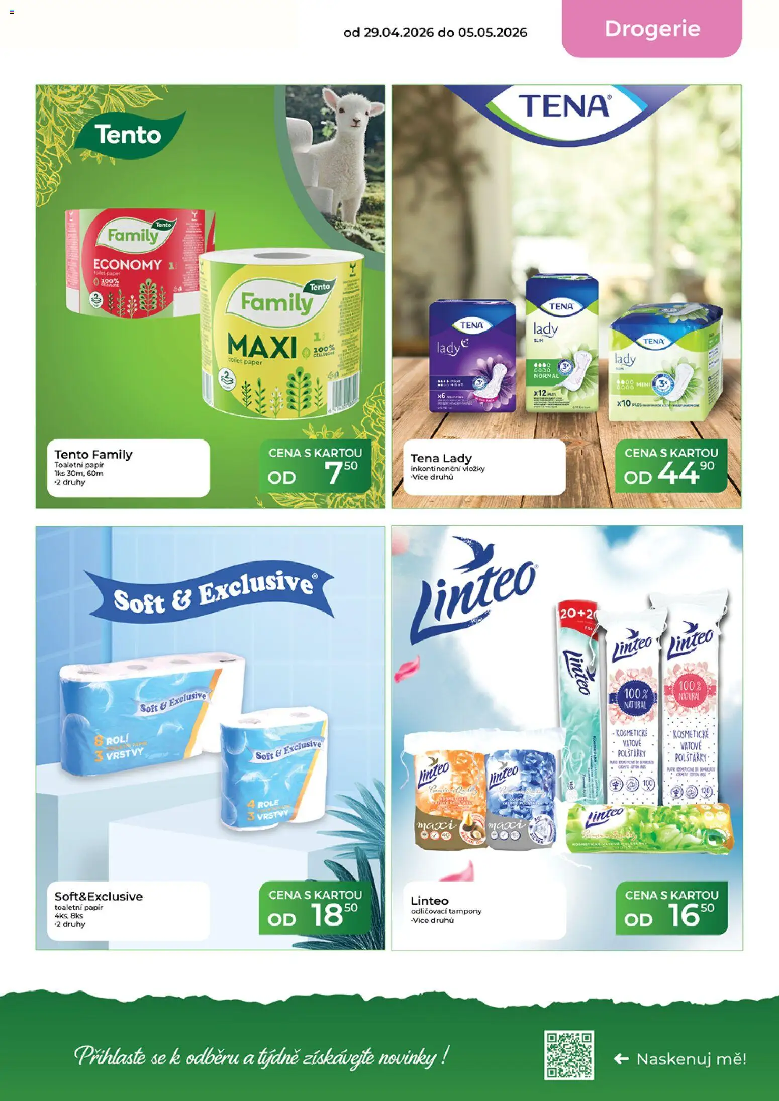 Tamda Foods leták od 29.04.2026 | Strana: 57 | Produkty: Vložky, Toaletní papír, Inkontinenční vložky, Drogerie
