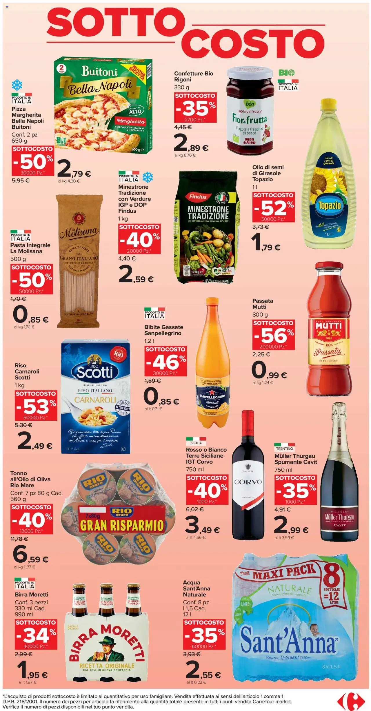 Volantino Carrefour del 10.10.2025 | Pagina: 3 | Prodotti: Mozzarella, Pomodoro, Bibite, Olio di Oliva