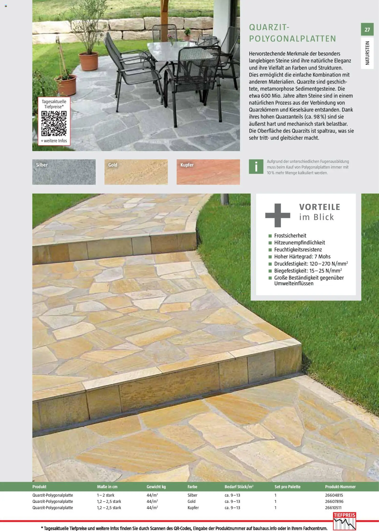 Bauhaus Gartenbaumaterialien 2026 – gültig ab 02.03.2026 | Seite: 27 | Produkte: Gewicht