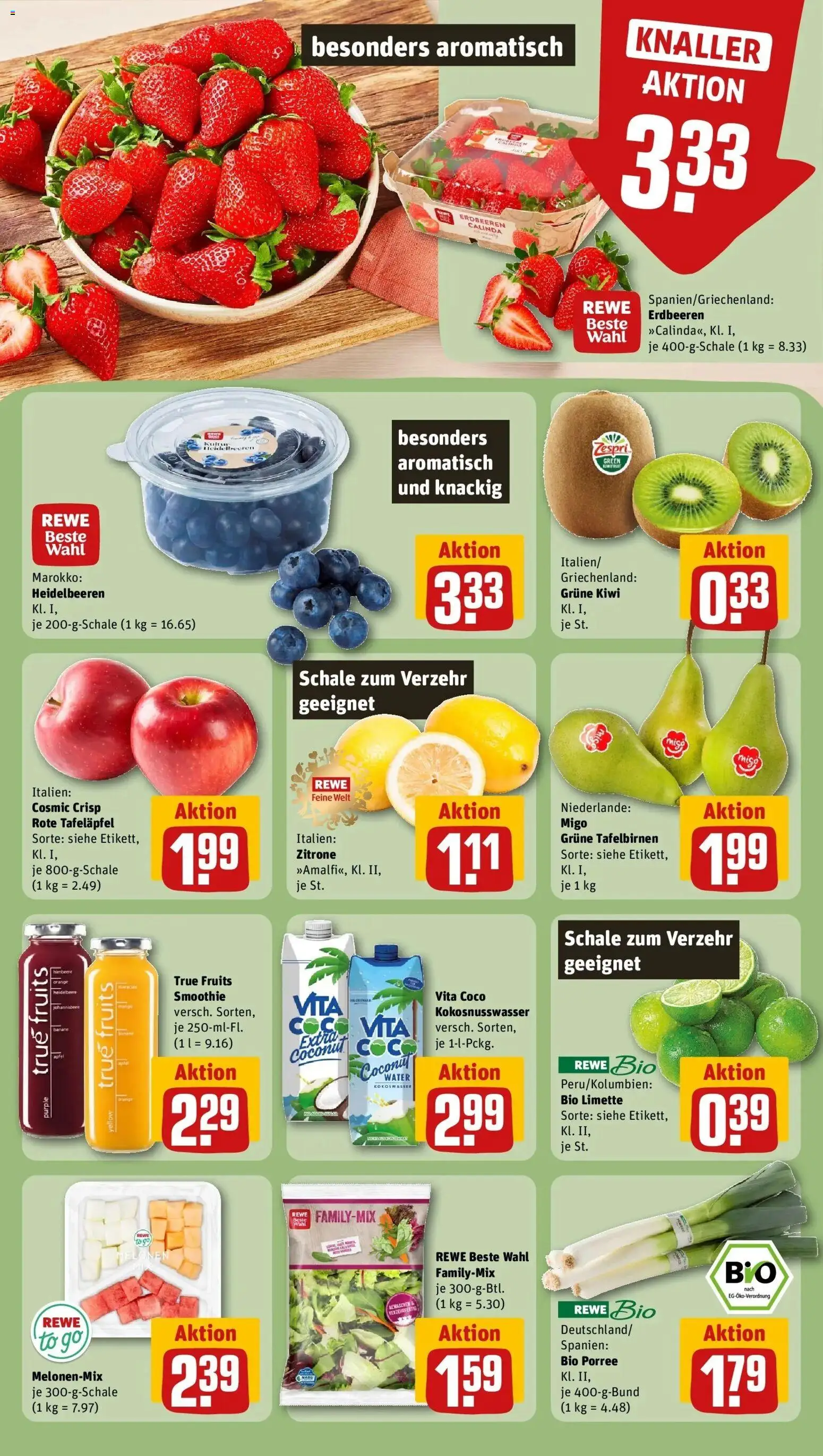 Rewe Prospekt Berlin / Prenzlauer Berg	 – gültig ab 05.04.2026 | Seite: 6 | Produkte: Heidelbeeren, Limette, Himbeere, Erdbeeren
