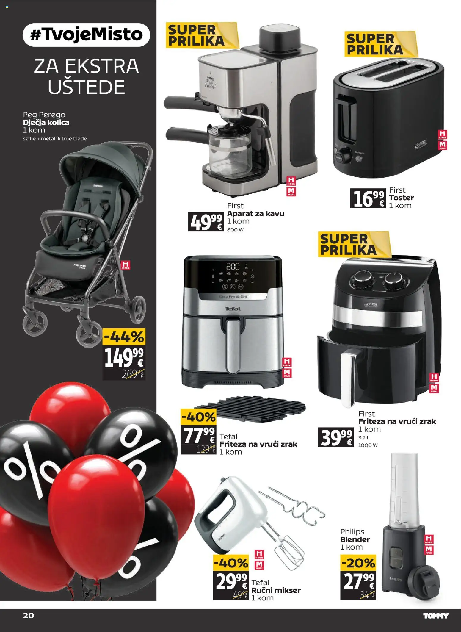 Tommy katalog | vrijedi od 20.11.2025 | Stranica: 20 | Proizvodi: Mikser, Friteza, Kolica, Blender