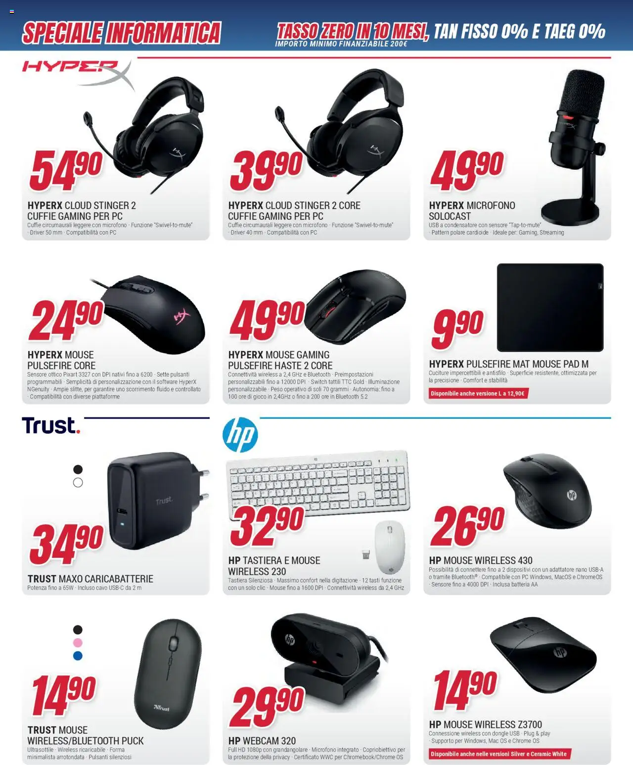 Volantino Trony del 21.08.2025 | Pagina: 36 | Prodotti: Webcam, Mouse, Tastiera, Microfono