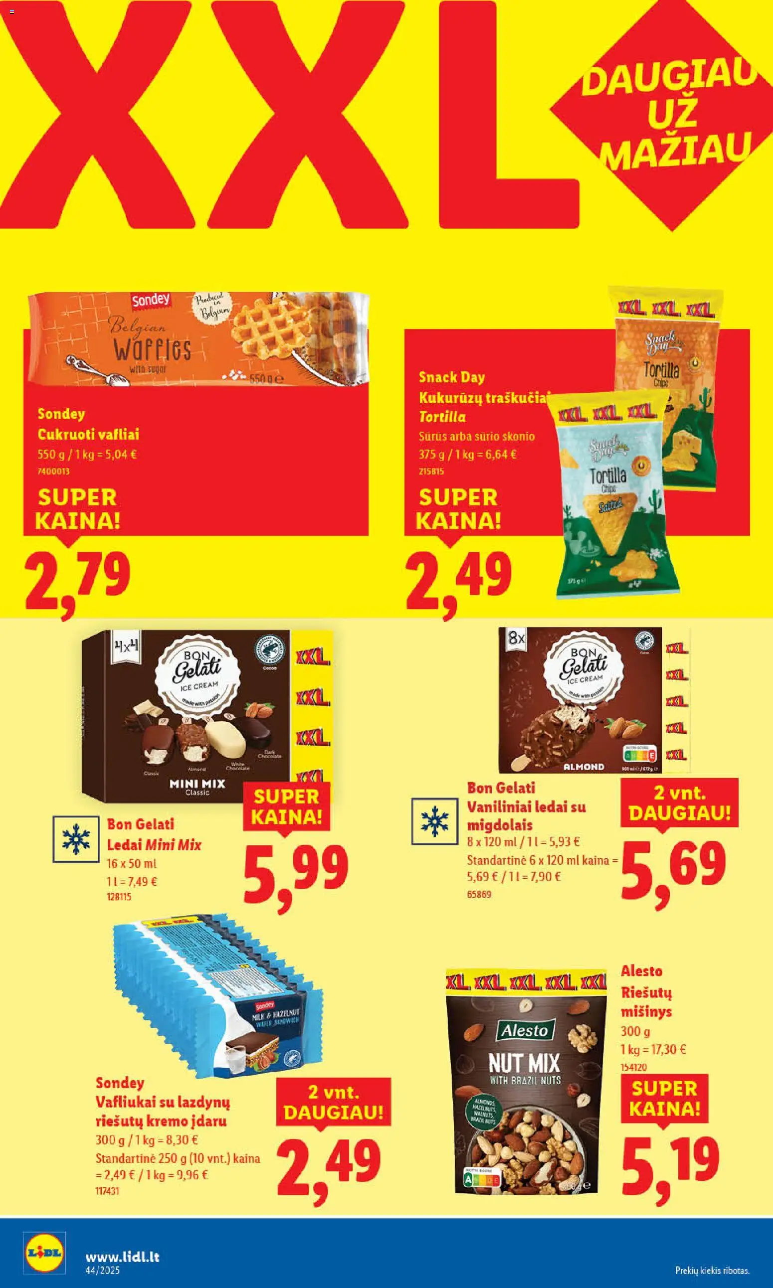 LIDL akcijos nuo 27.10.2025 | Puslapis: 22 | Prekių: Ledai, Vafliai