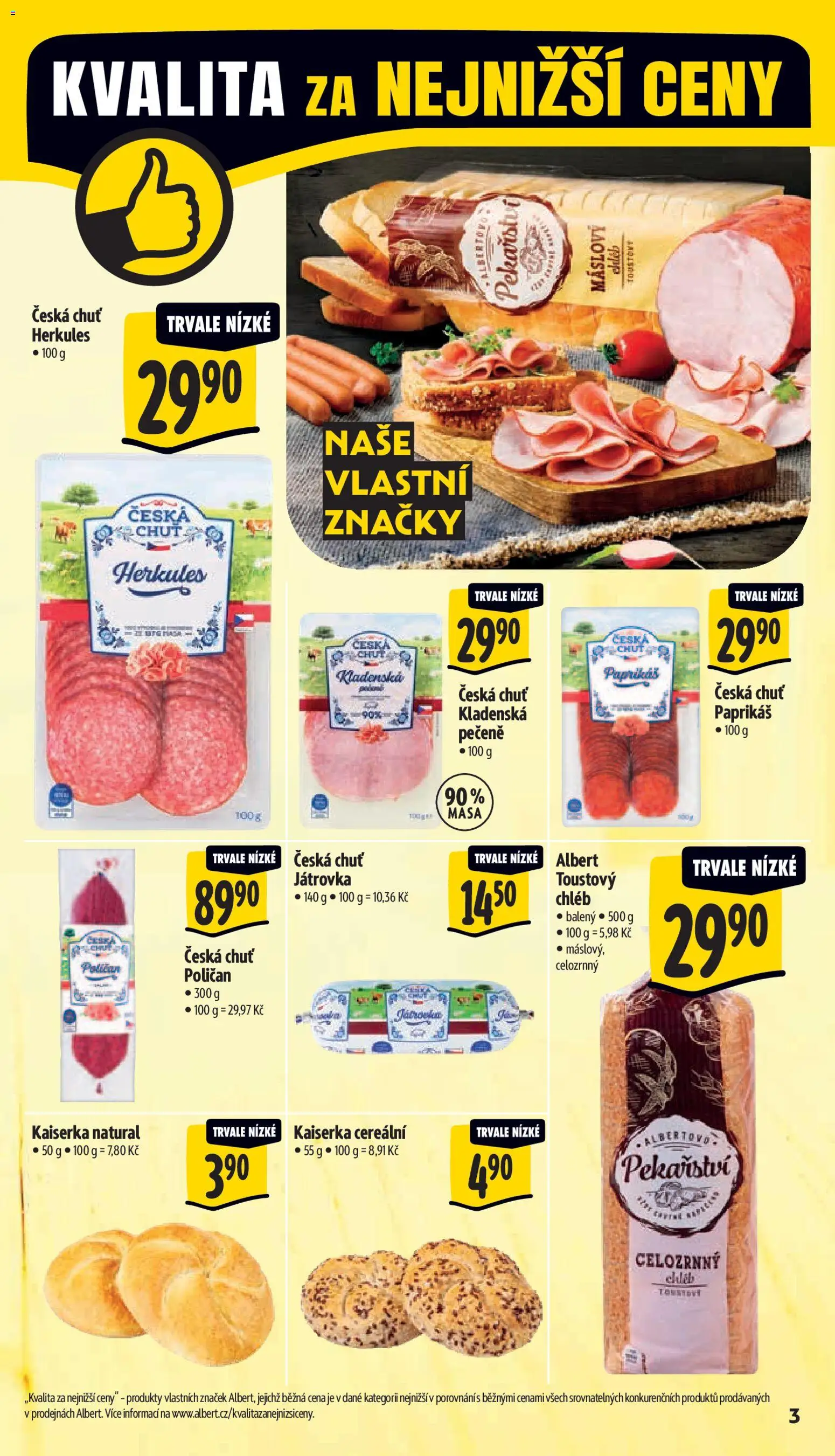 Albert leták - Supermarket od 28.01.2026 | Strana: 8 | Produkty: Kaiserka, Chléb