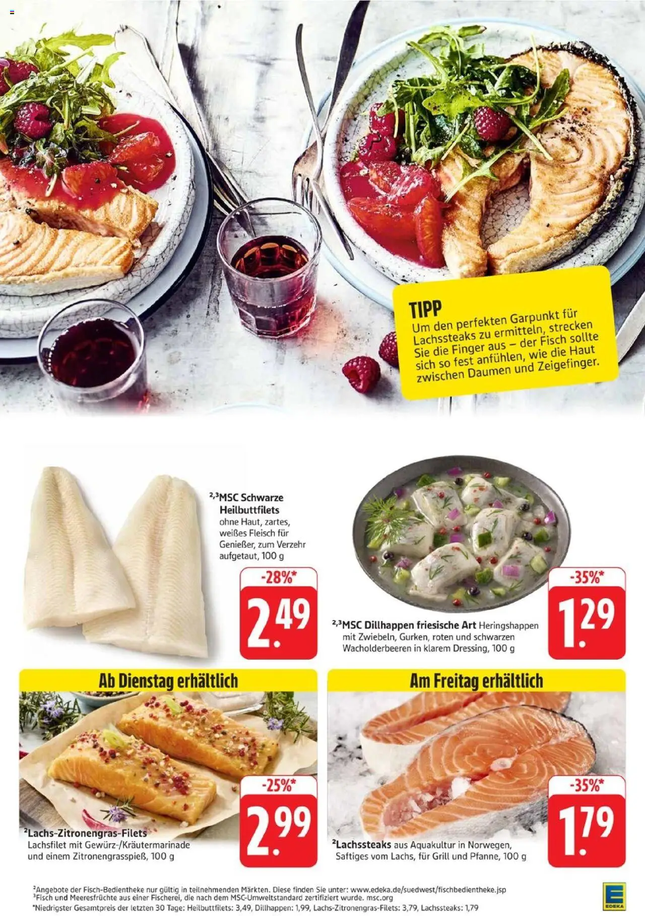 Edeka Prospekt 	 - gültig ab dem 07.07.2025 | Seite: 15 | Produkte: Fisch, Meeresfrüchte, Steak, Fleisch