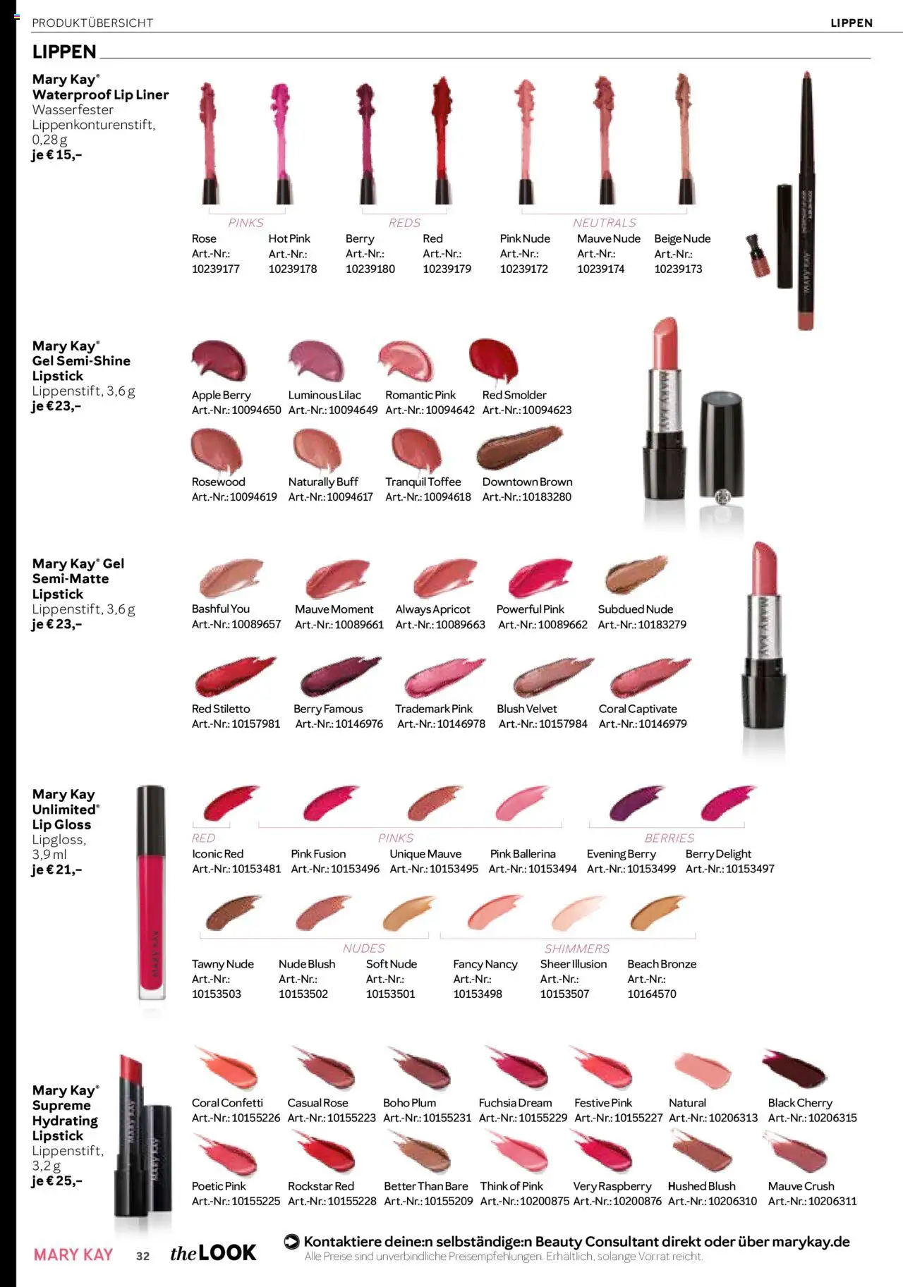 Mary Kay Katalog - gültig ab dem 16.07.2025 | Seite: 32 | Produkte: Coral, Rockstar, Apple, Blush