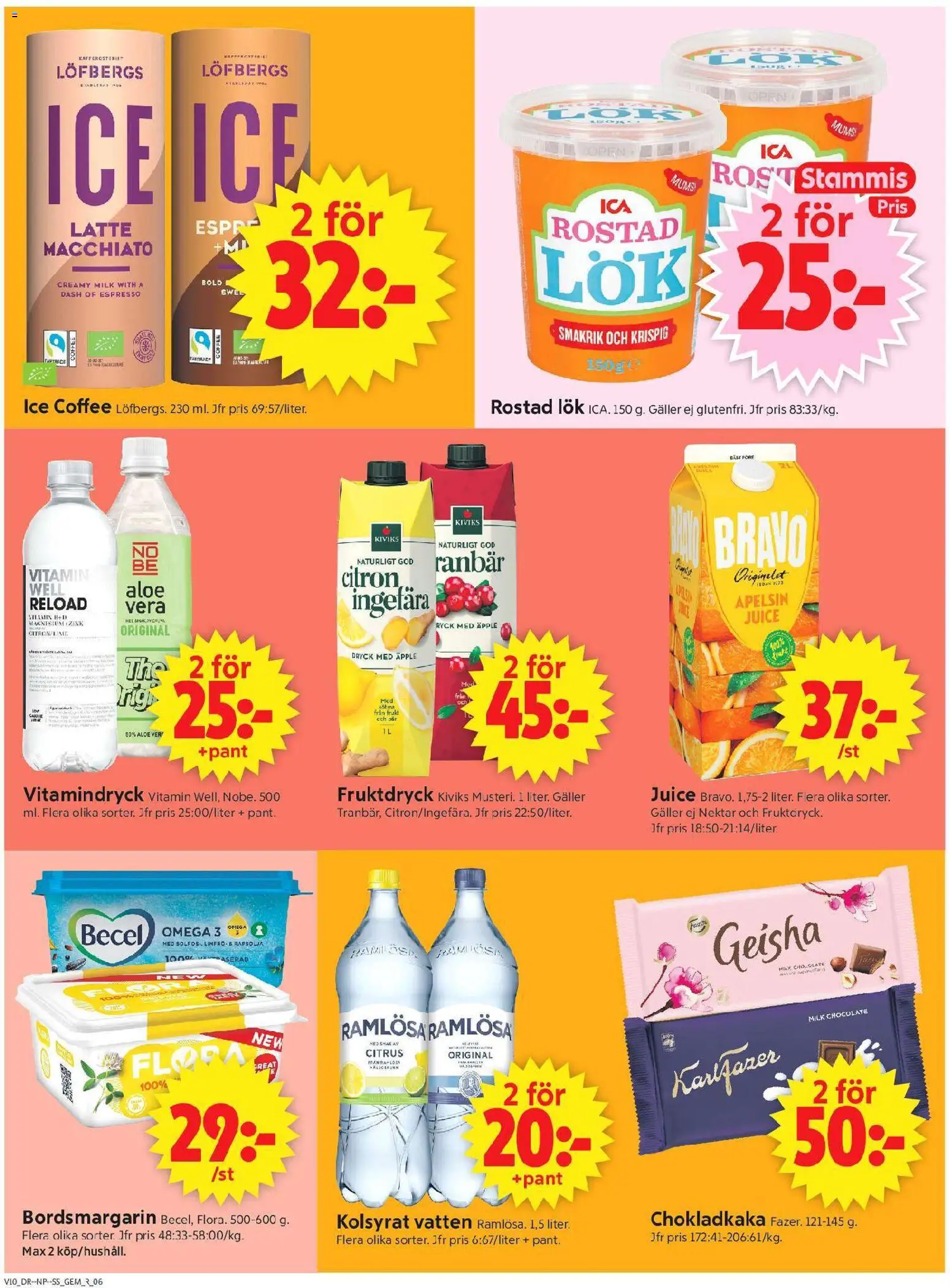 ICA Supermarket reklamblad aktuell från 02.03.2026 | Sida: 8 | Produkter: Gem, Chokladkaka, Rapsolja, Citron