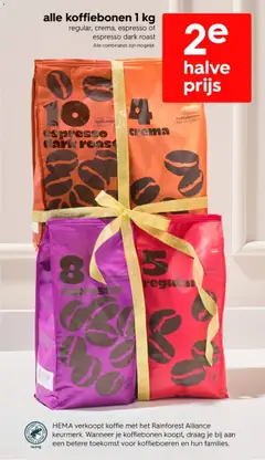 Hema - Folder  - Voorbeeld van een folder van Hema, geldig van 01.12.2025 | Pagina: 34 | Producten: Koffie, Fonott kosár, Koffiebonen