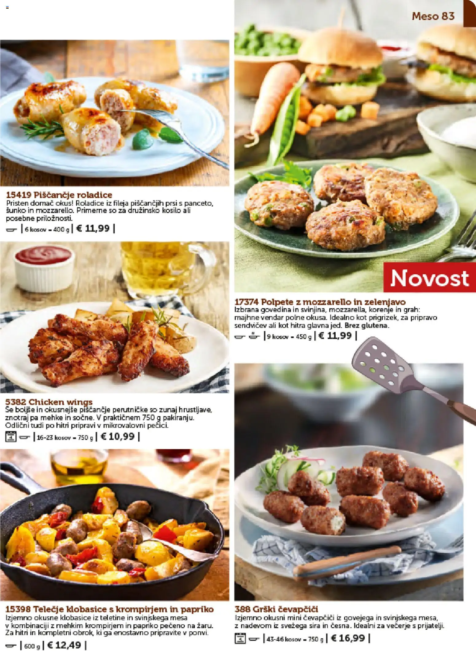 Novi Bofrost katalog ponudbe – veljaven od 01.02.2026 | Stran: 83 | Izdelki: Čevapčiči, Klobasice, Grah