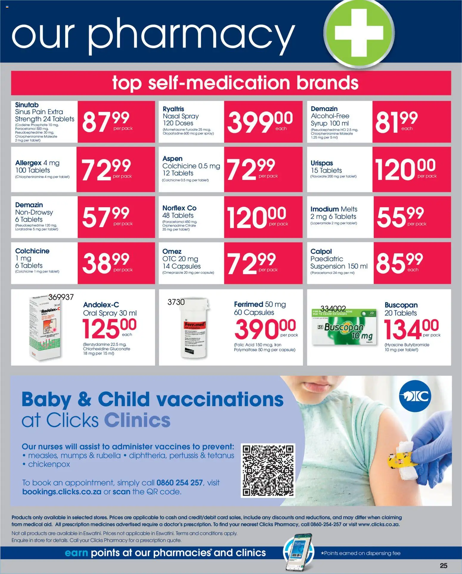 New Clicks catalogue – valid from 17.12.2025 | Page: 25 | Products: Tablet, Iron, Syrup, Nasal spray