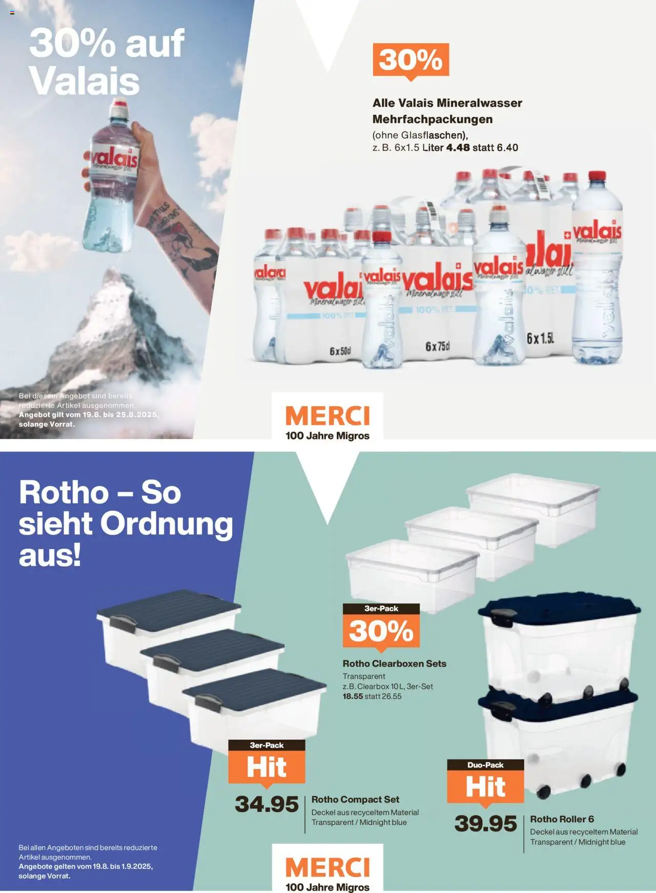 Migros - Magazin ab 18.08.2025 | Seite: 28 | Produkte: Box, Mineralwasser