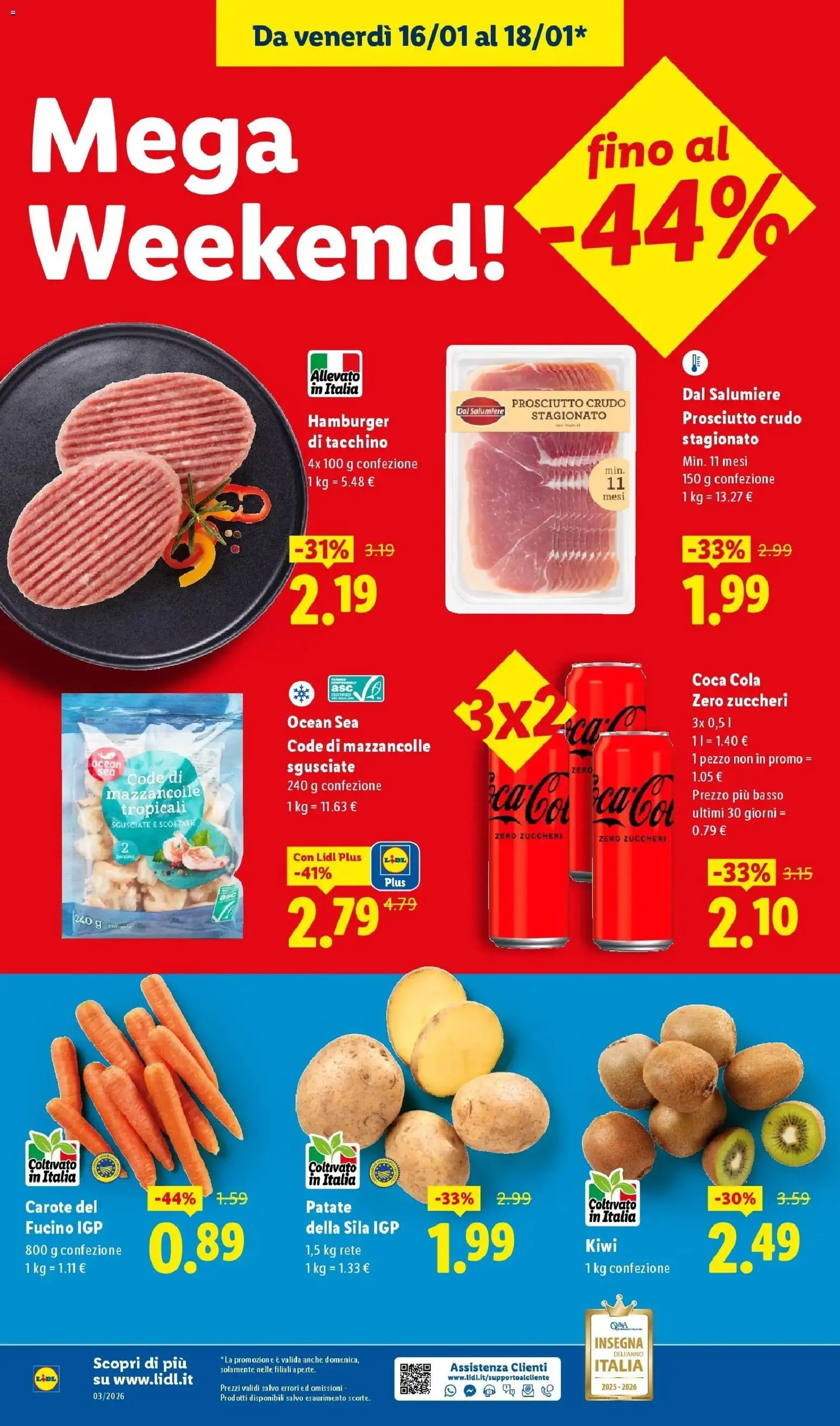 Volantino Lidl del 12.01.2026 | Pagina: 52 | Prodotti: Prosciutto Crudo, Kiwi, Patate, Mazzancolle
