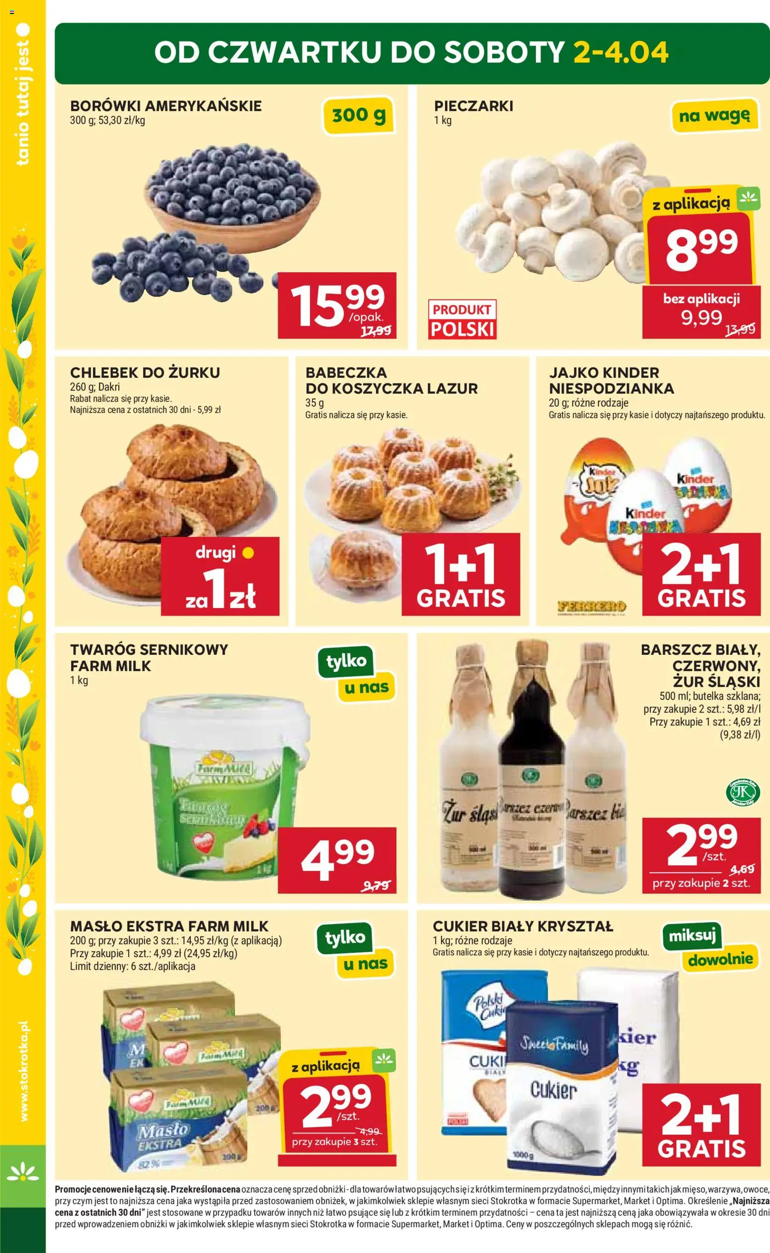 Stokrotka gazetka od 02.04.2026 | Strona: 2 | Produkty: Barszcz, Stokrotka, Twaróg, Owoce