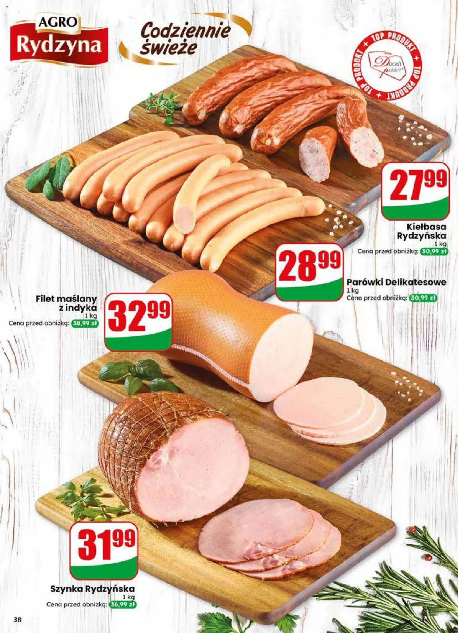Dino gazetka od 29.04.2026 | Strona: 38 | Produkty: Kiełbasa, Top, Parówki, Szynka
