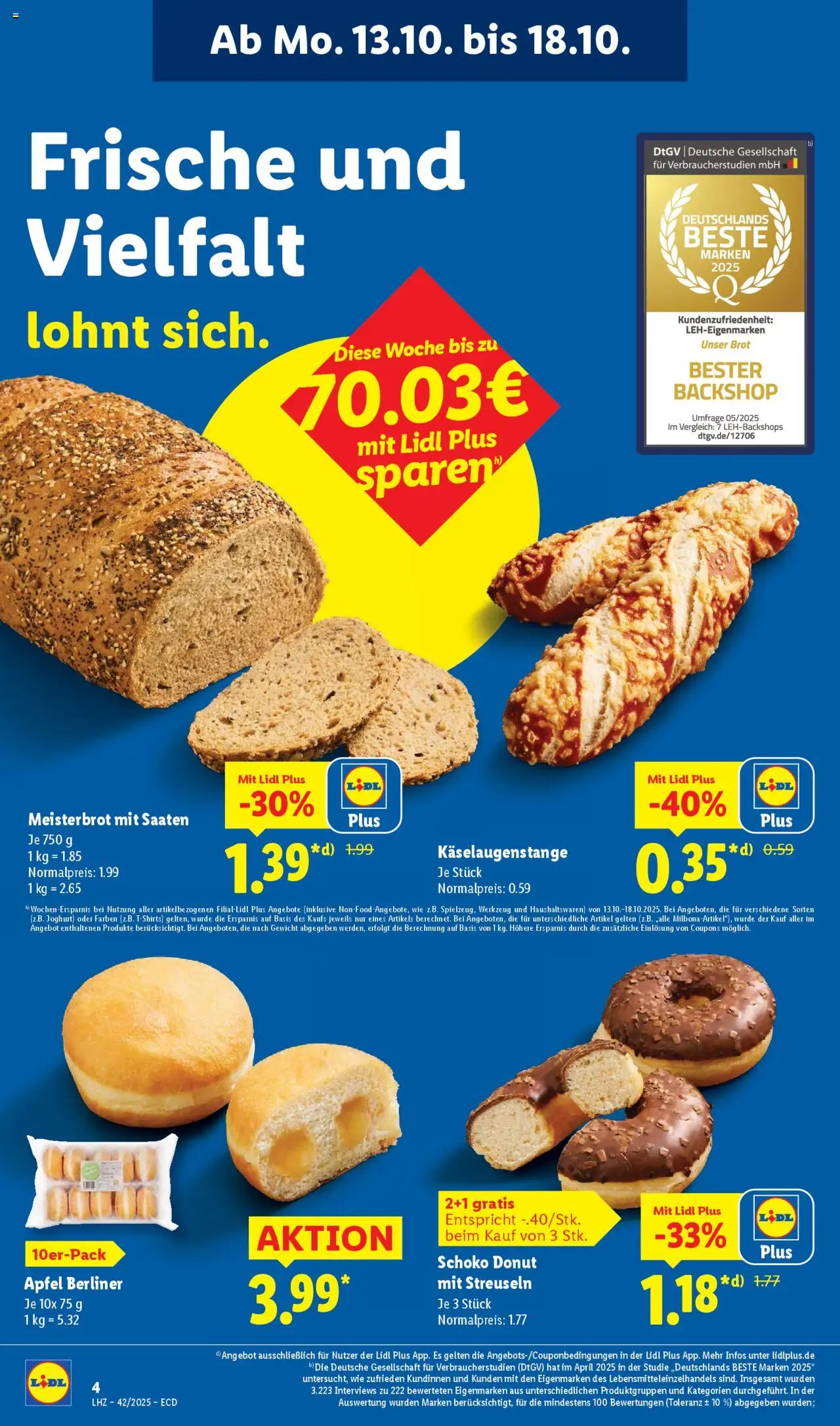 Lidl - Prospekt – gültig ab 13.10.2025 | Seite: 10 | Produkte: Berliner, Gewicht, Äpfel, Brot