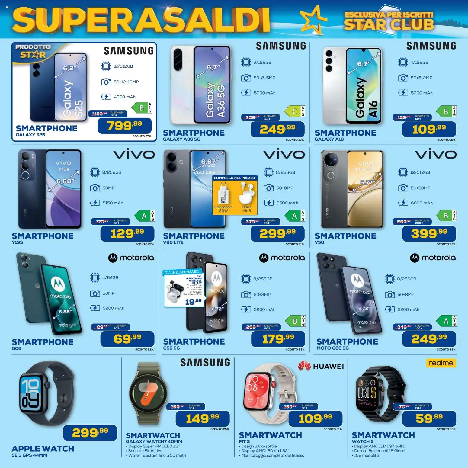 Volantino Euronics del 02.01.2026 | Pagina: 4 | Prodotti: Auricolari, Huawei, Smartphone, Batteria