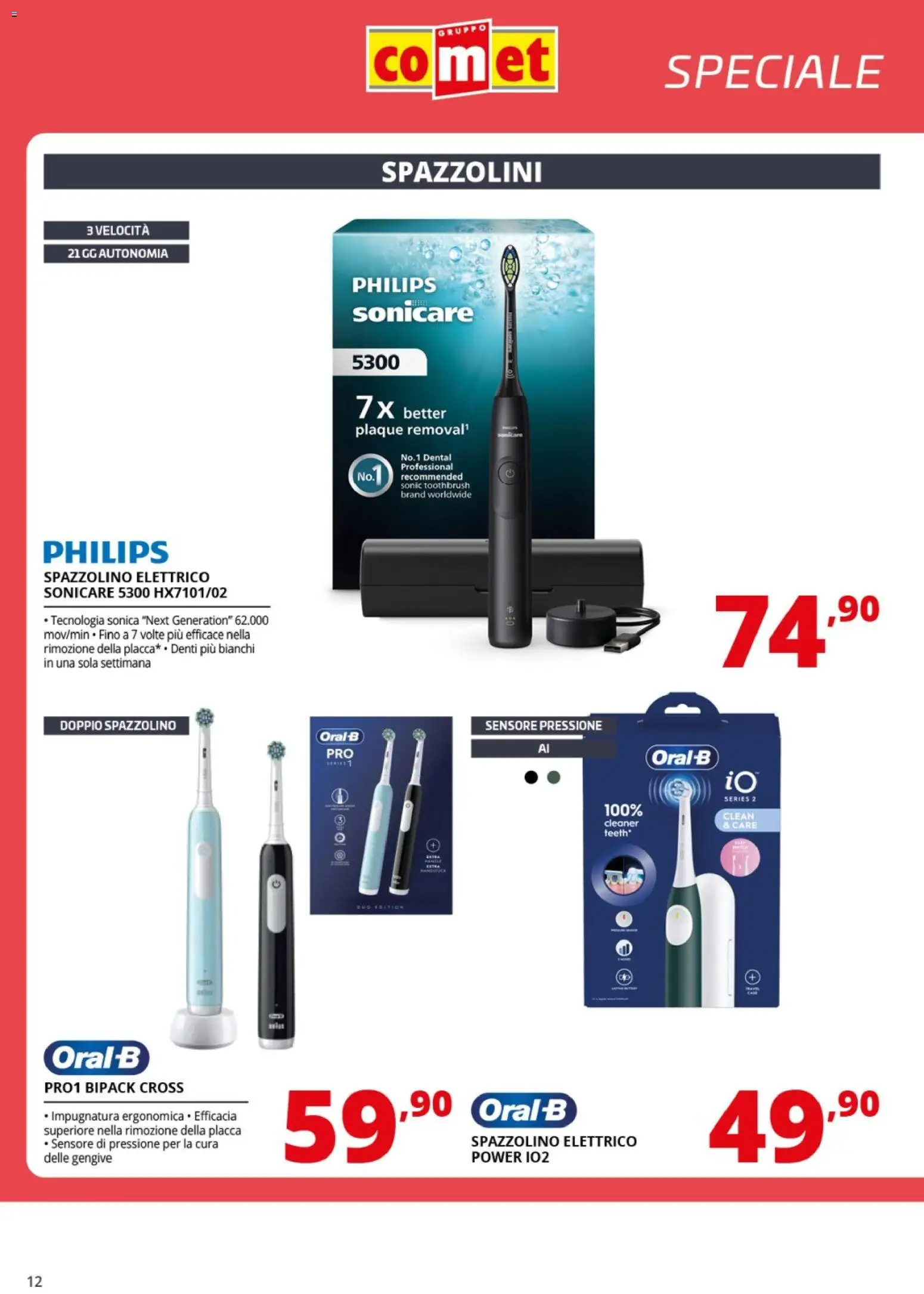 Volantino Comet del 20.02.2026 | Pagina: 12 | Prodotti: Spazzolino, Spazzolino elettrico