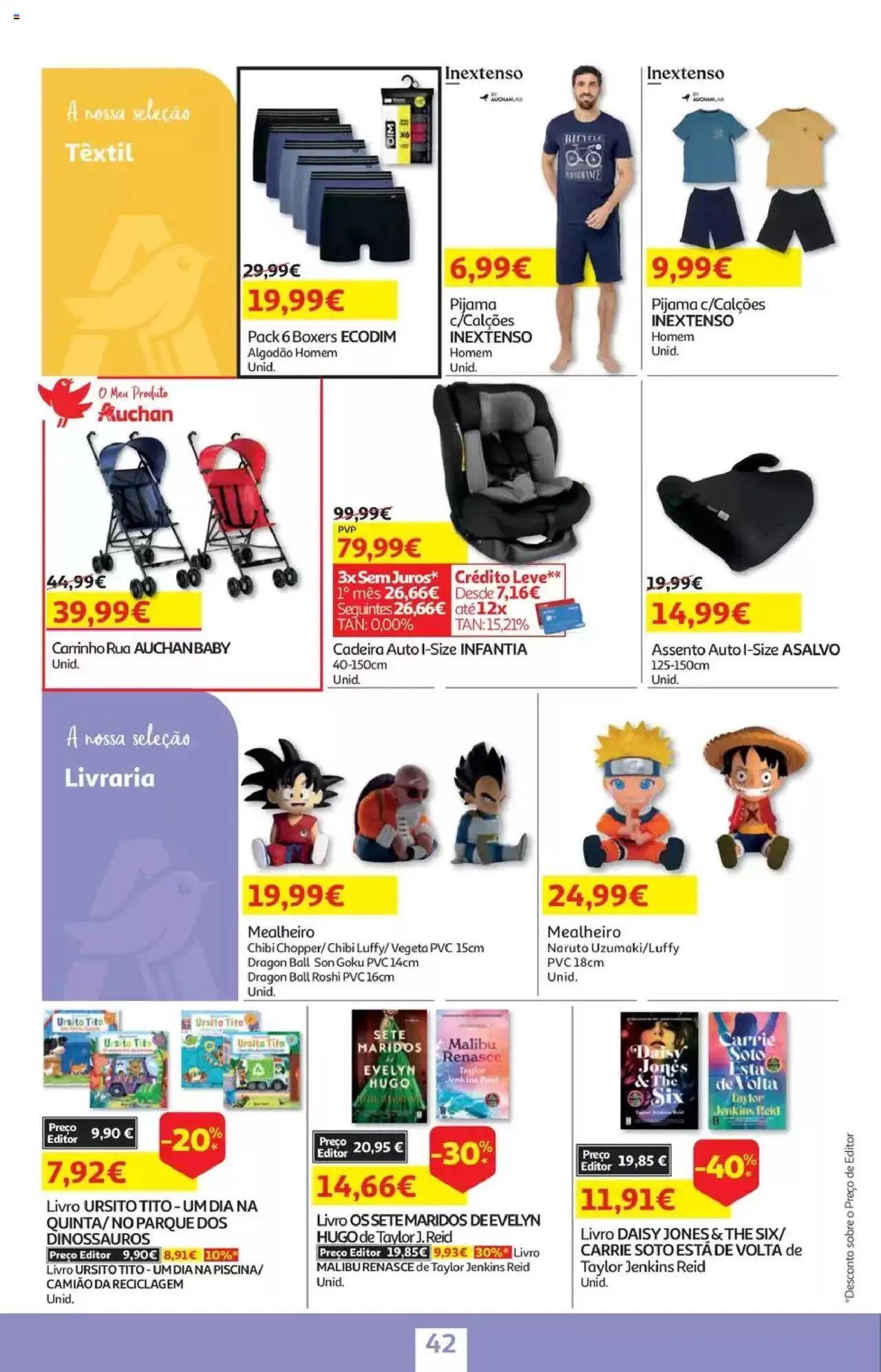 Auchan - Folheto Viagem e Praia │ válido de 02.06.2025 | Página: 42 | Produtos: Algodão, Cadeira