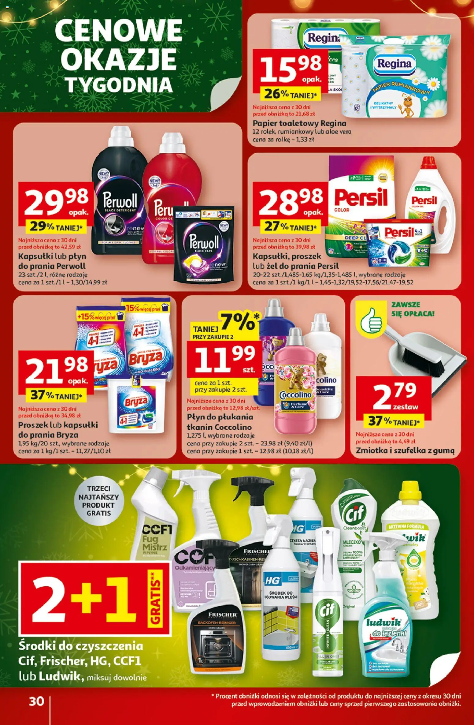 Auchan Gazetka - Święta jak babcię kocham Hipermarket od 18.12.2025 | Strona: 30 | Produkty: Persil, Coccolino, Żel do prania persil, Proszek do prania