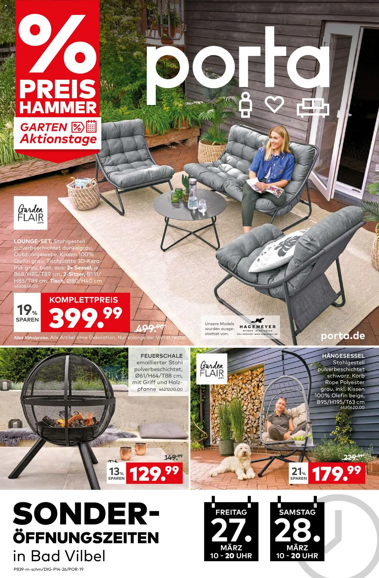 Porta! Prospekt Bad Vilbel-Dortelweil – gültig ab 23.03.2026 | Seite: 1 | Produkte: Kissen, Bad, Korb, Uhr