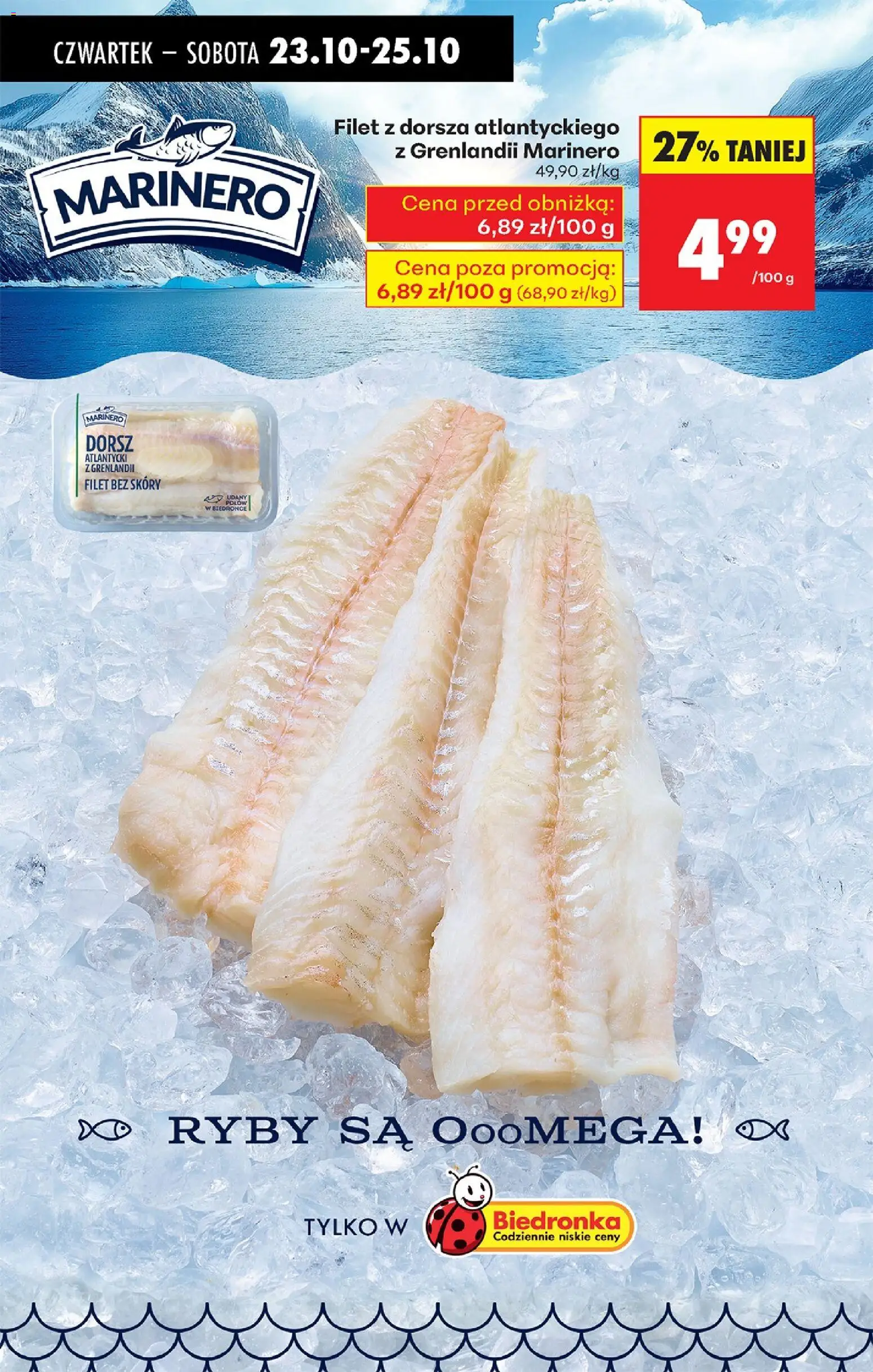 Biedronka gazetka - Oferta w tym tygodniu od 23.10.2025 | Strona: 40 | Produkty: Filet z dorsza, Dorsz atlantycki, Dorsz, Ryby