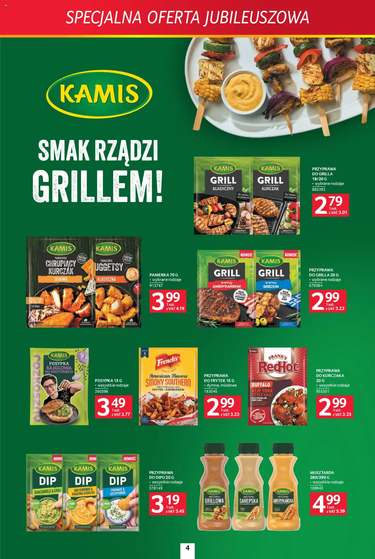 Selgros cash&carry gazetka - Specjalna oferta jubileuszowa od 23.04.2026 | Strona: 4 | Produkty: Kurczak, Grill, Musztarda, Ser