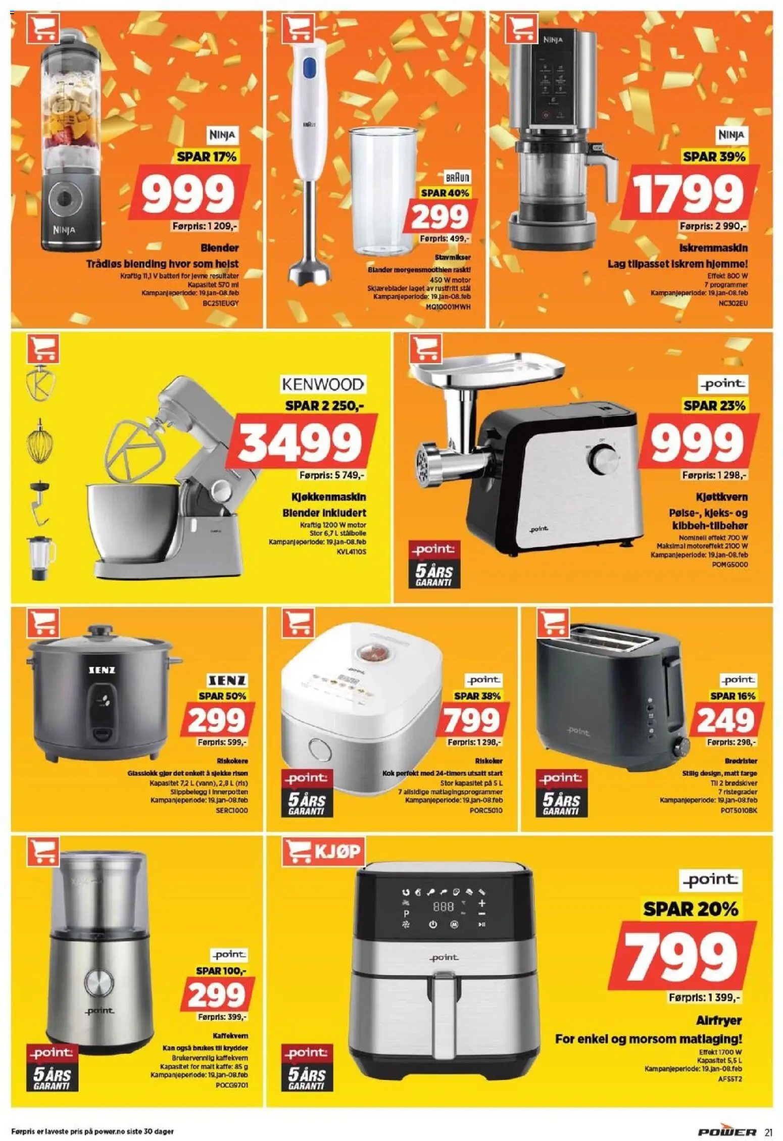 {H1} | Side: 21 | Produkter: Stavmikser, Kaffe, Kjøttkvern, Blender