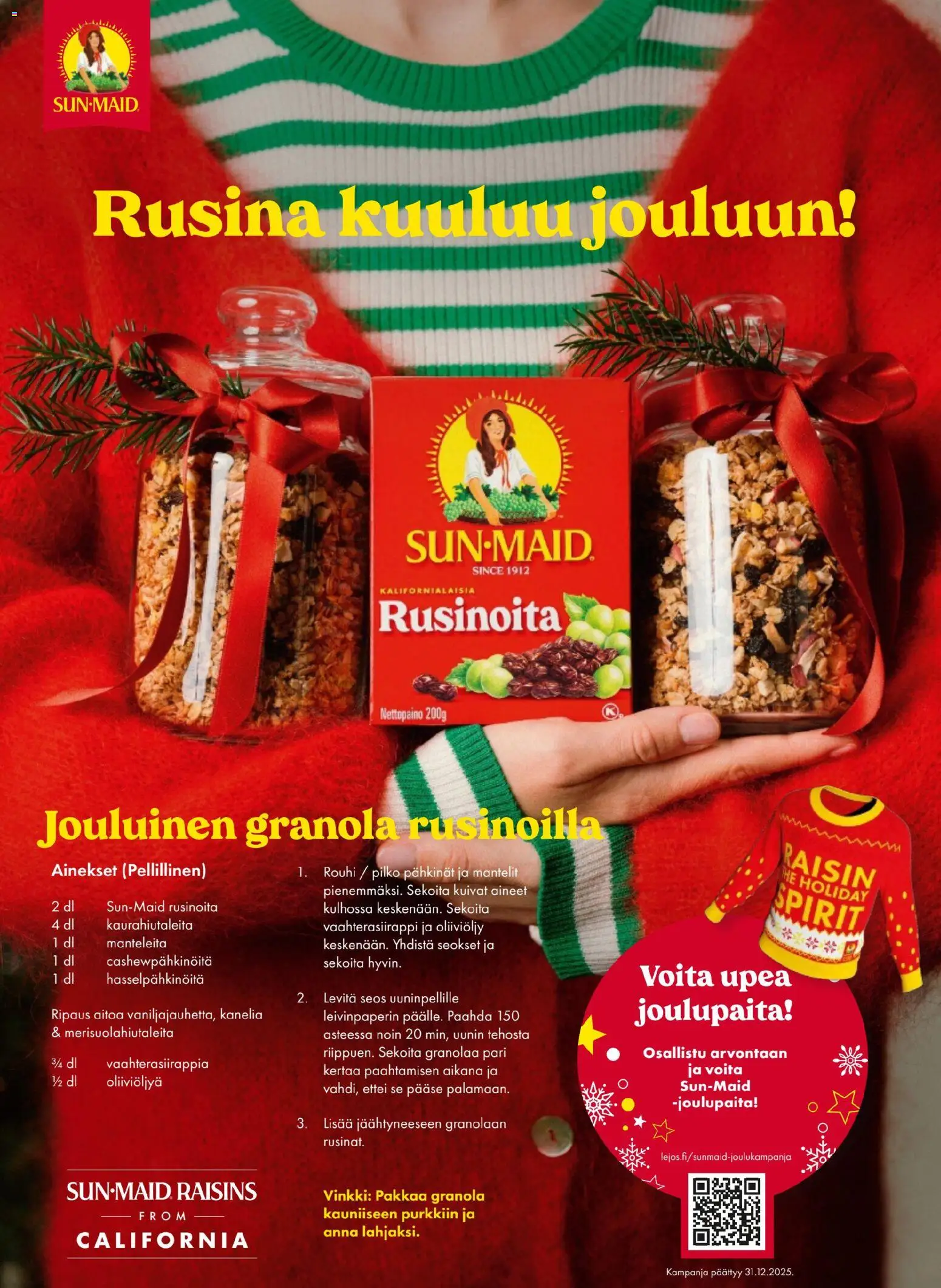K-Supermarket - Pirkka – voimassa 03.12.2025 alkaen | Sivu: 12 | Tuotteet: Mantelit, Oliiviöljy, Granola, Pähkinät