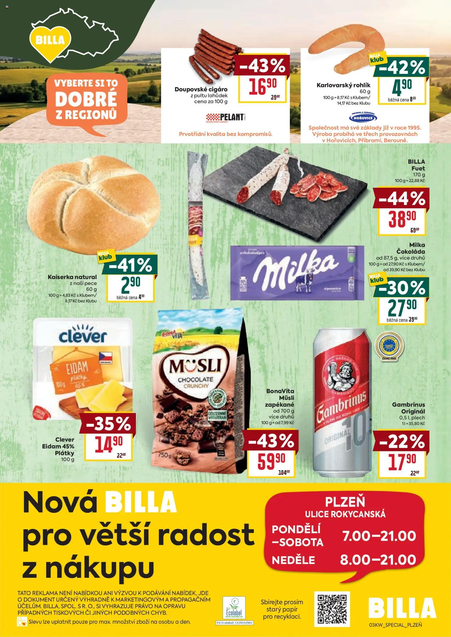 Billa leták - Speciál: Plzeň od 14.01.2026 | Strana: 2 | Produkty: Pivo, Pekárna, Clever, Gambrinus