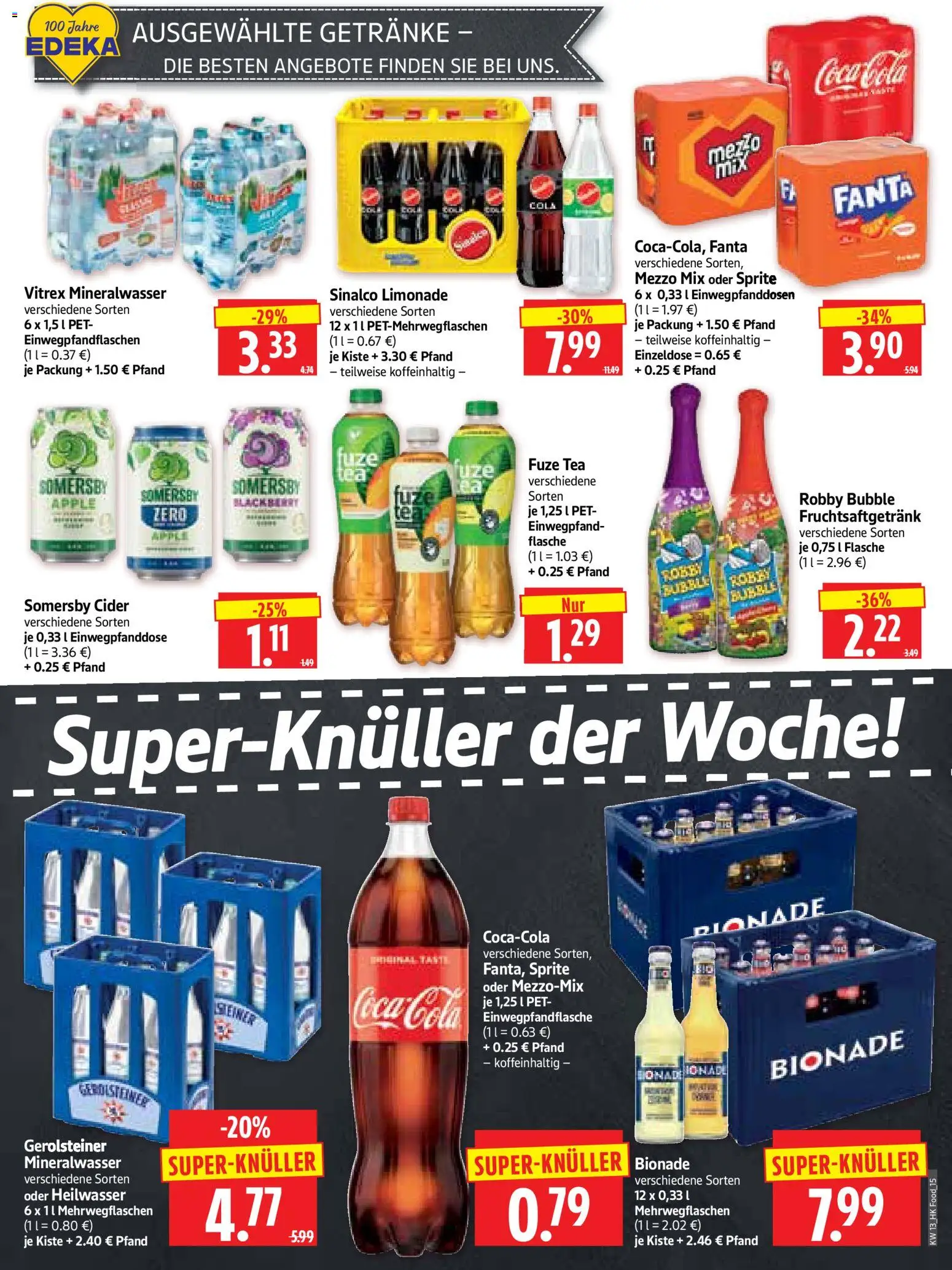 HERKULES Prospekt 	 – gültig ab 23.03.2026 | Seite: 15 | Produkte: Fanta, Sprite, Cola, Bionade