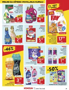Katalog Konzum - Pregled kataloga iz trgovine Konzum, vrijedi od 07.01.2026 | Stranica: 29 | Proizvodi: Omekšivač, Osvježivač prostora, Violeta, Ariel
