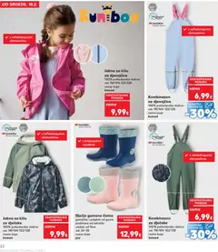Jakna za kišu za djevojčice, 100% poliesterska vlakna vel. 98/104-122/128 razne boje komad - Pregled kataloga iz trgovine Kaufland, vrijedi od 18.02.2026 | Stranica: 22 | Proizvodi: Jakna, Kombinezon, Čizme, Gumene čizme
