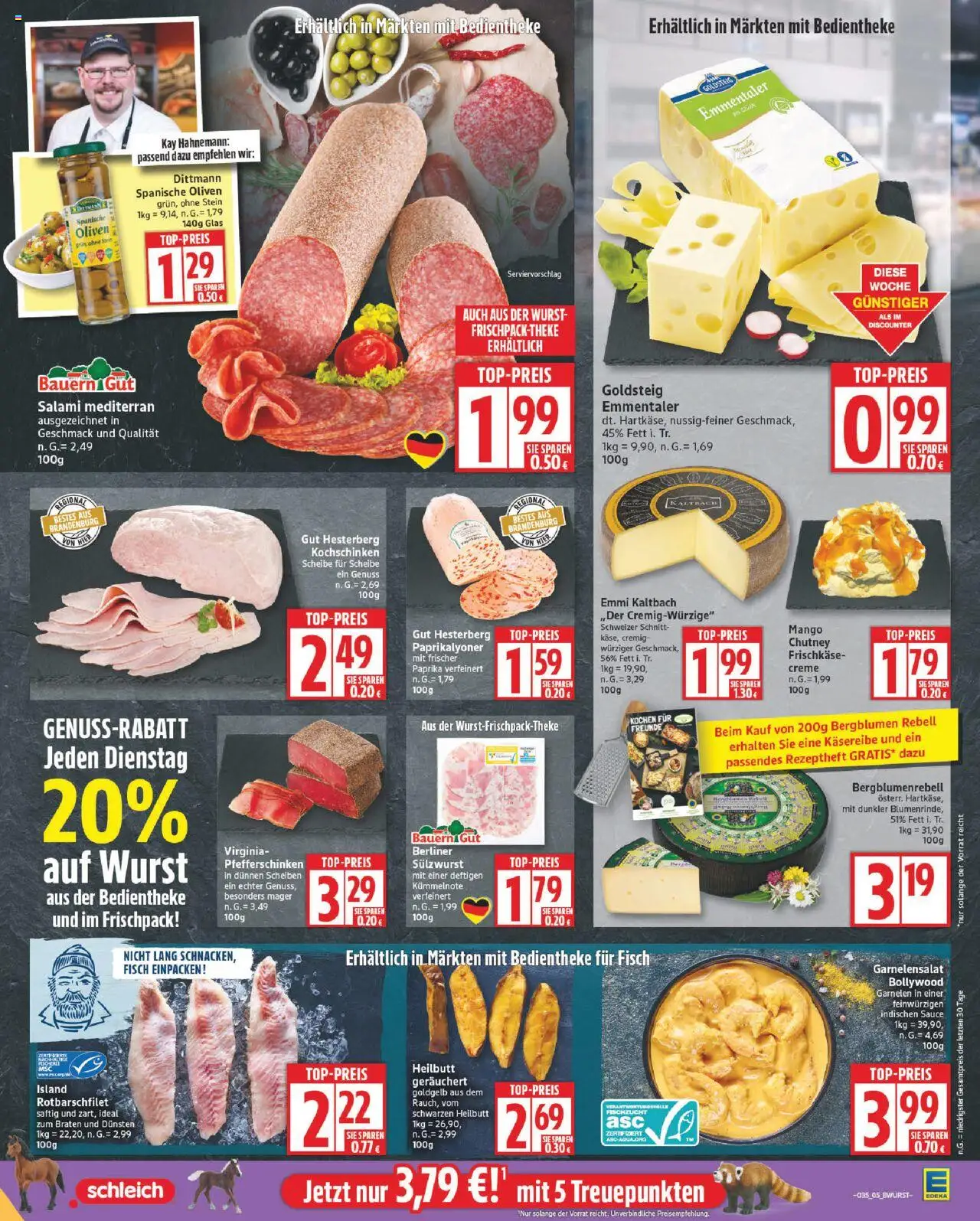 Edeka Prospekt 	 - gültig ab dem 25.08.2025 | Seite: 5 | Produkte: Garnelen, Fisch, Salami, Frischkase