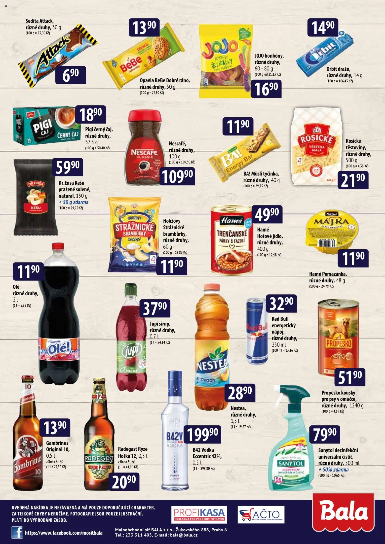 BALA malý leták  od 15.04.2026 | Strana: 2 | Produkty: Strážnické brambůrky, Nescafé, Gambrinus, Bebe