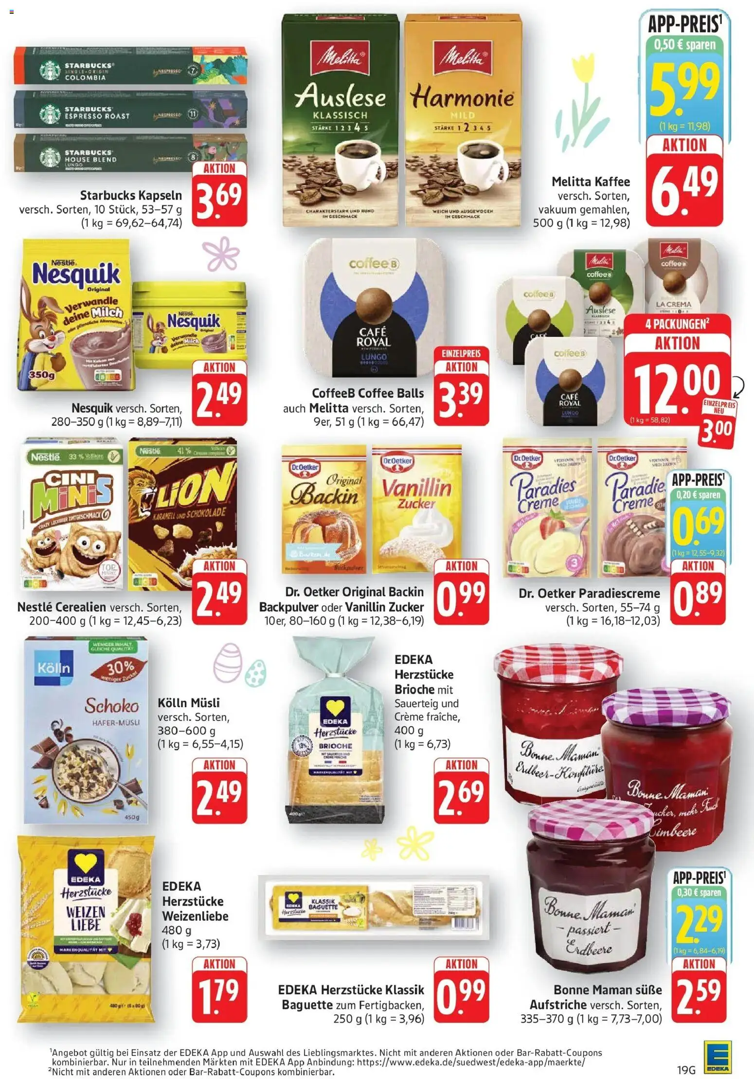 E center Prospekt Filderstadt-Bonlanden	 – gültig ab 29.03.2026 | Seite: 19 | Produkte: Musli, Melitta kaffee, Schokolade, Zucker